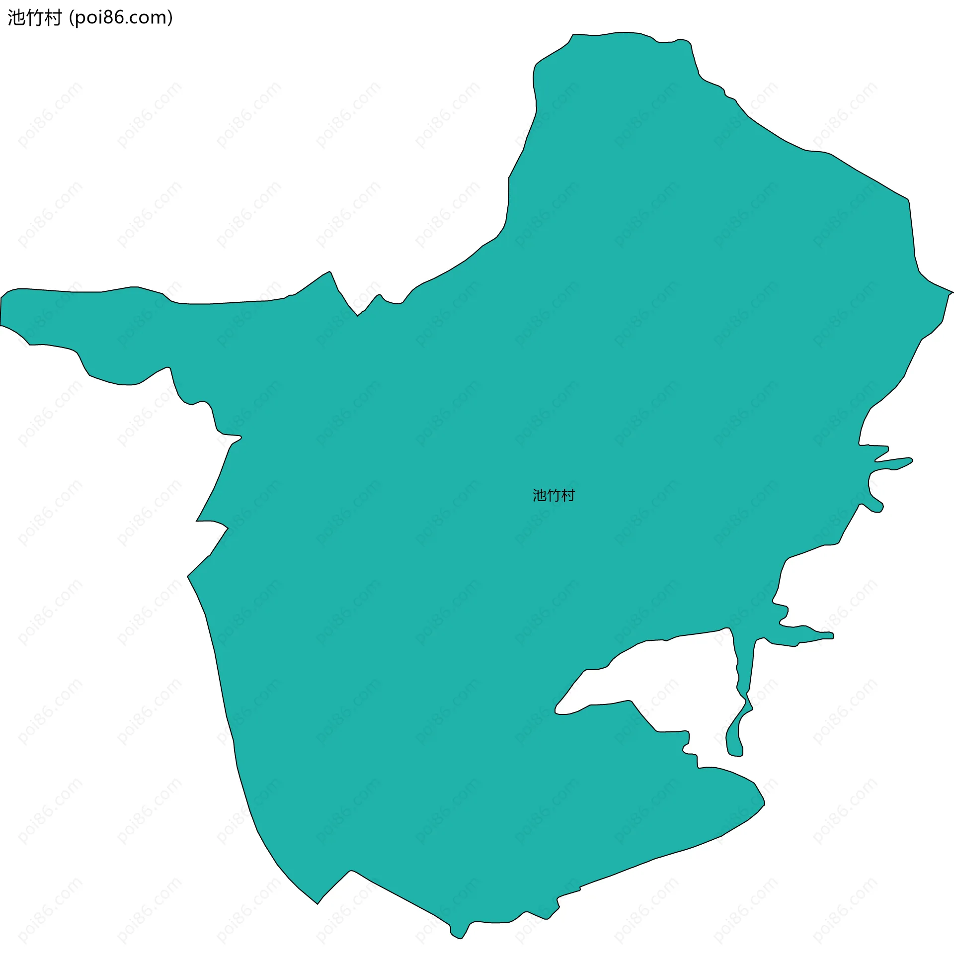 池竹村边界地图