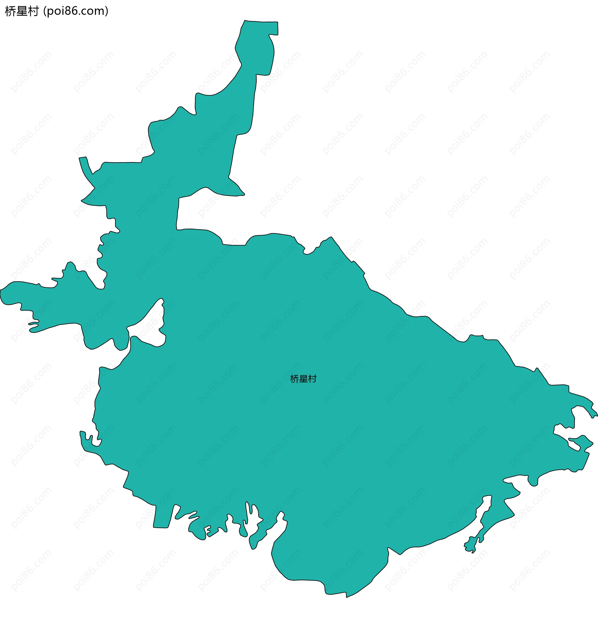 桥星村边界地图