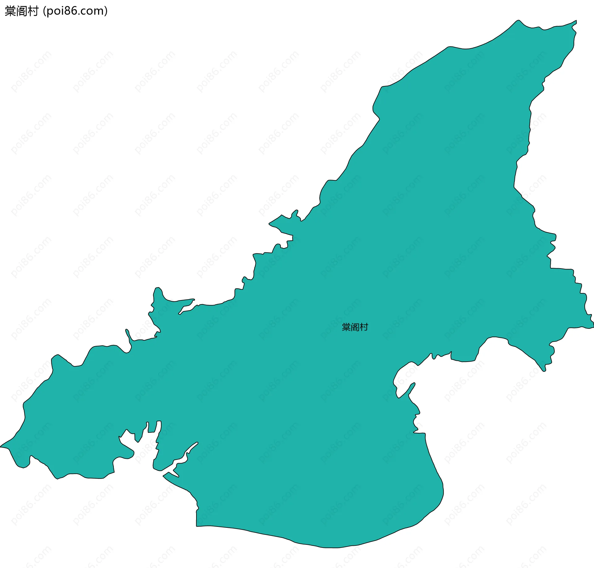 棠阁村边界地图
