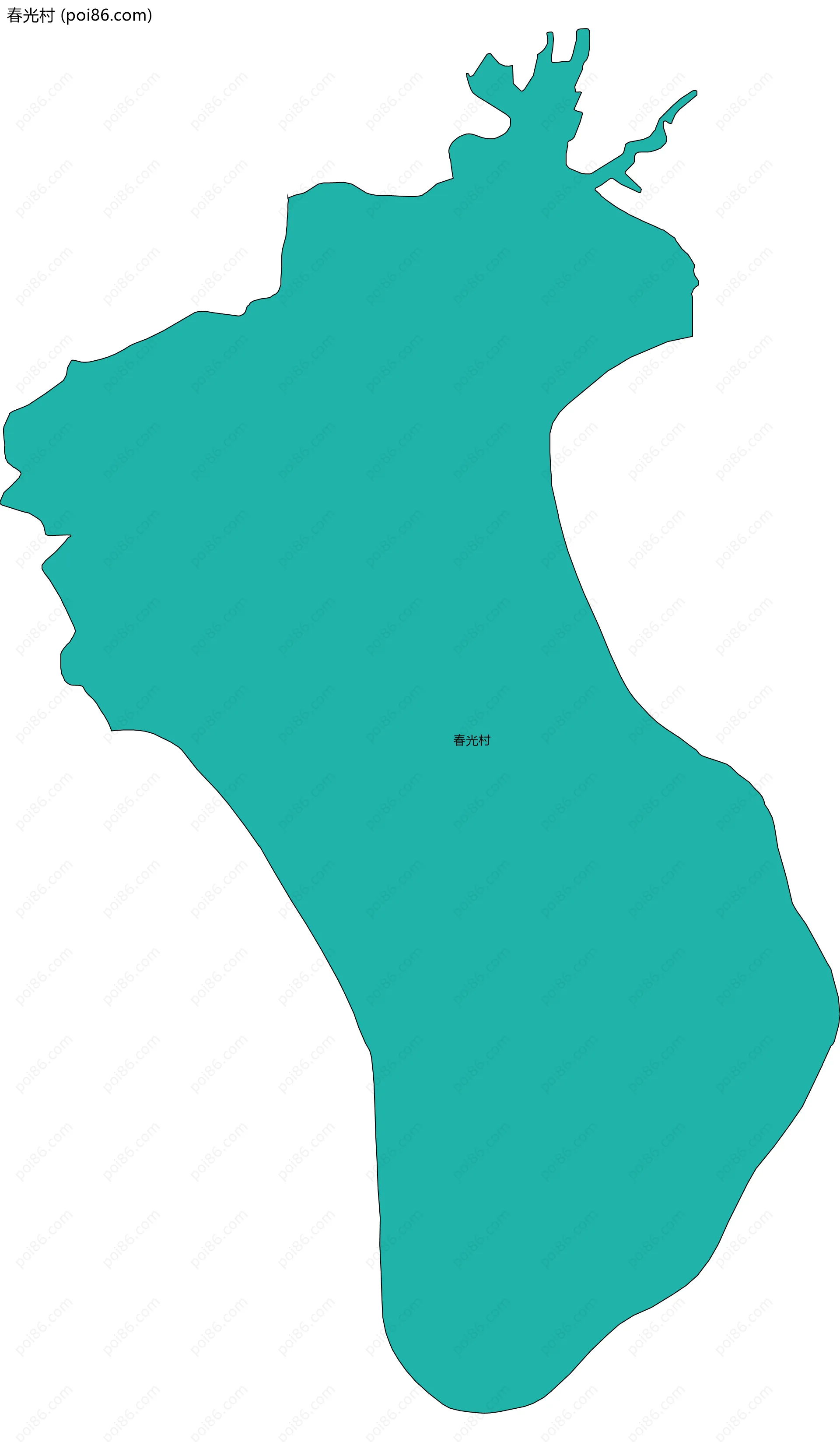 春光村边界地图