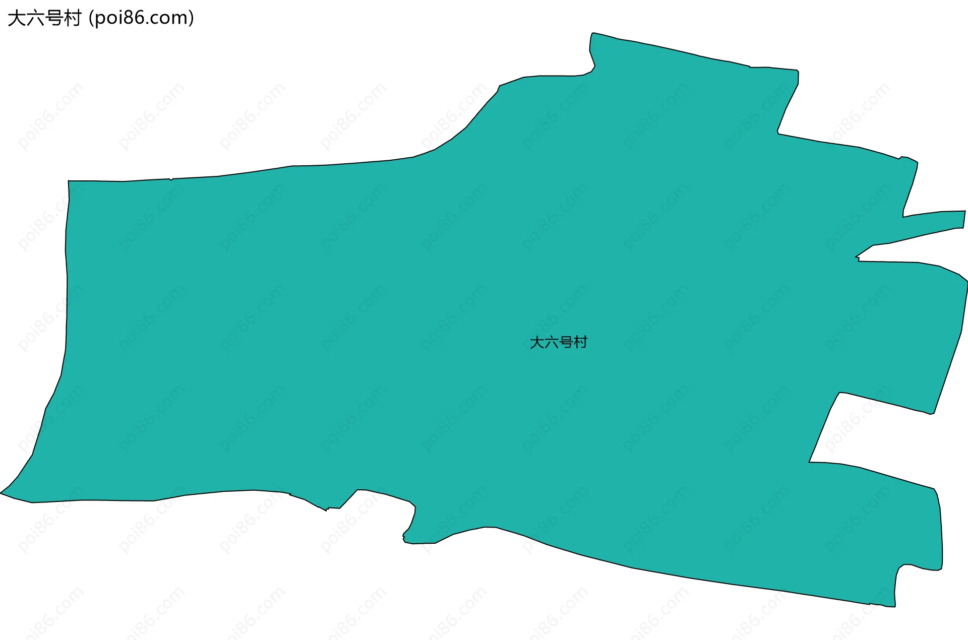 大六号村边界地图