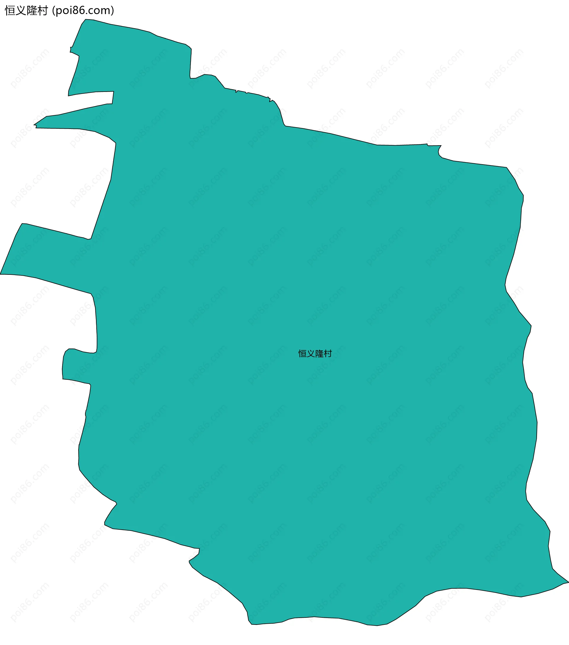 恒义隆村边界地图