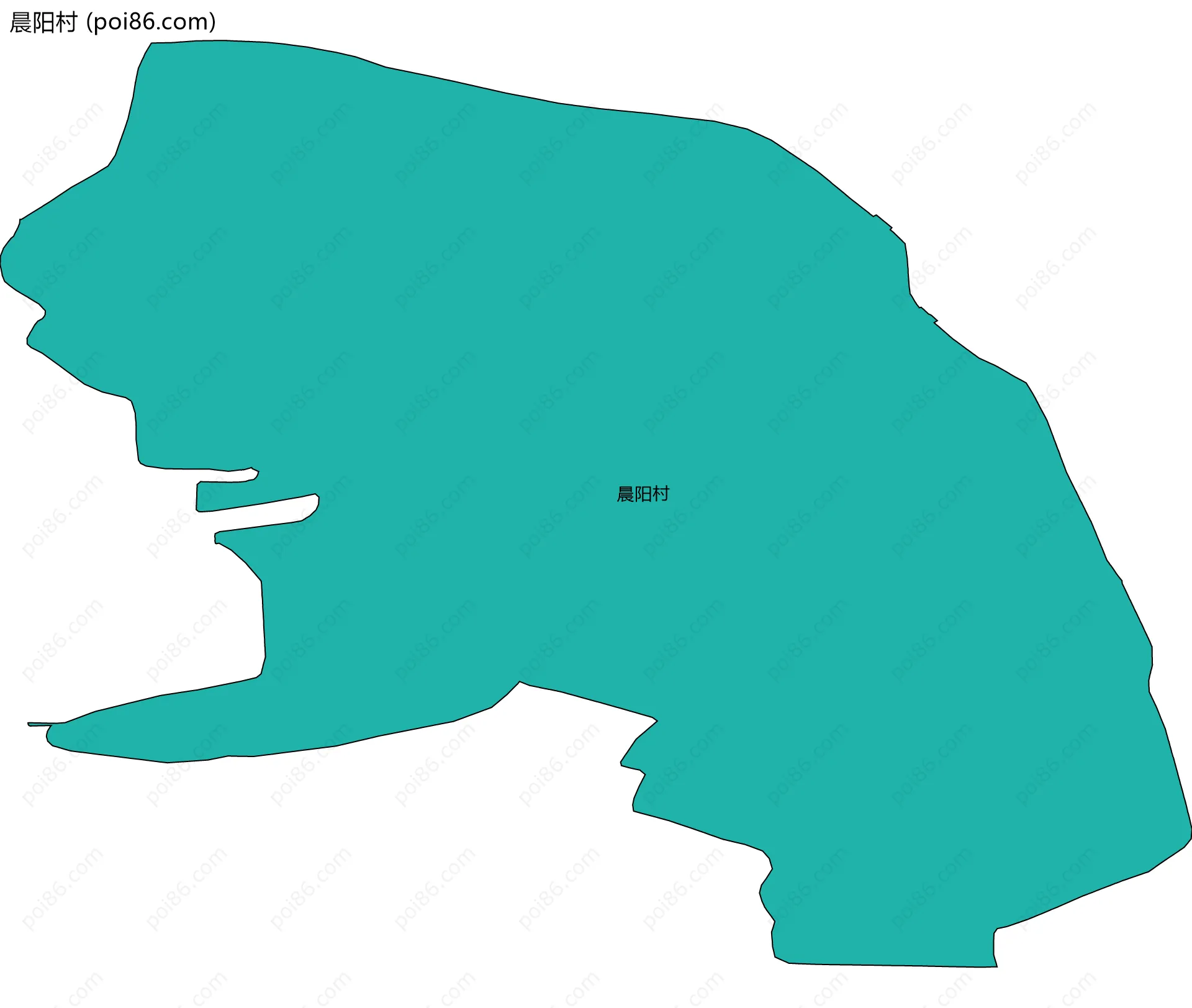 晨阳村边界地图