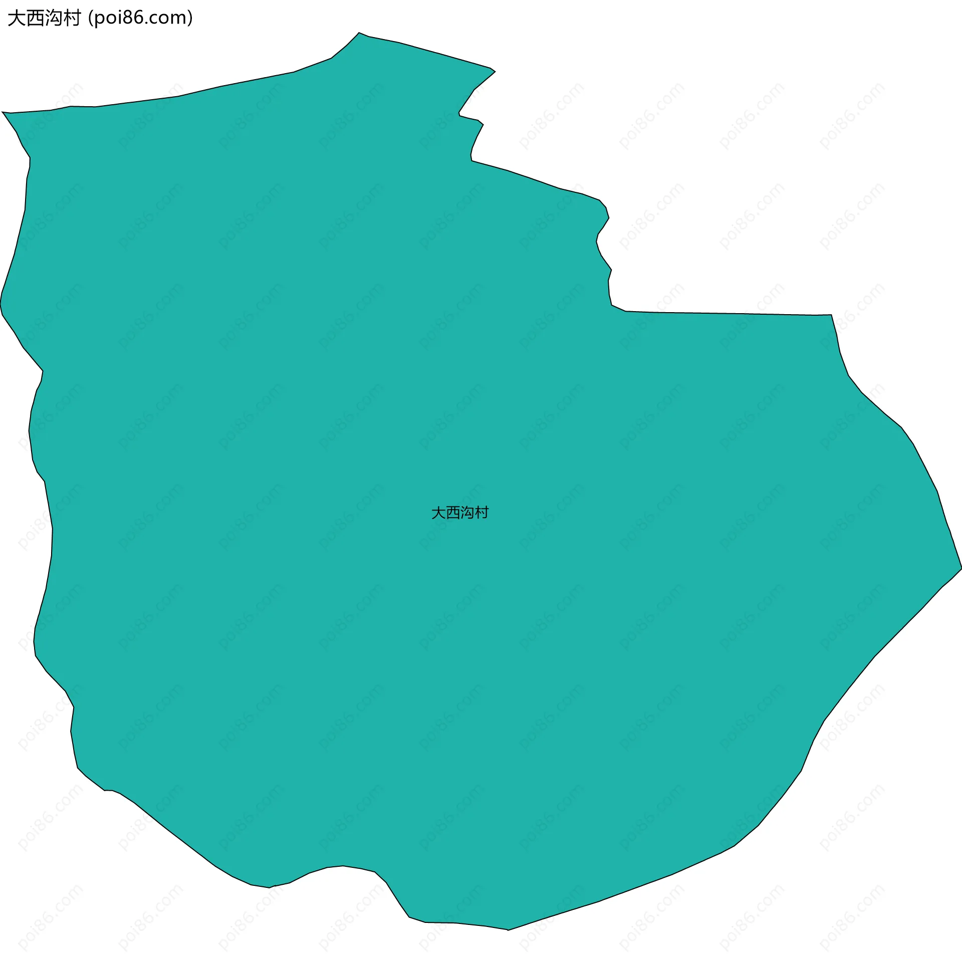 大西沟村边界地图
