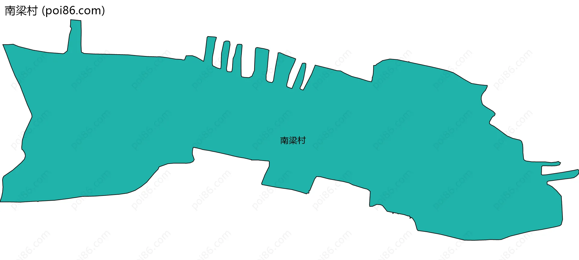 南梁村边界地图