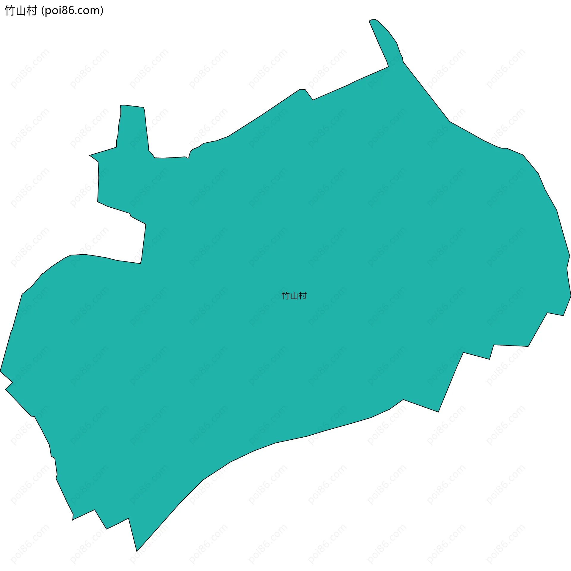 竹山村边界地图