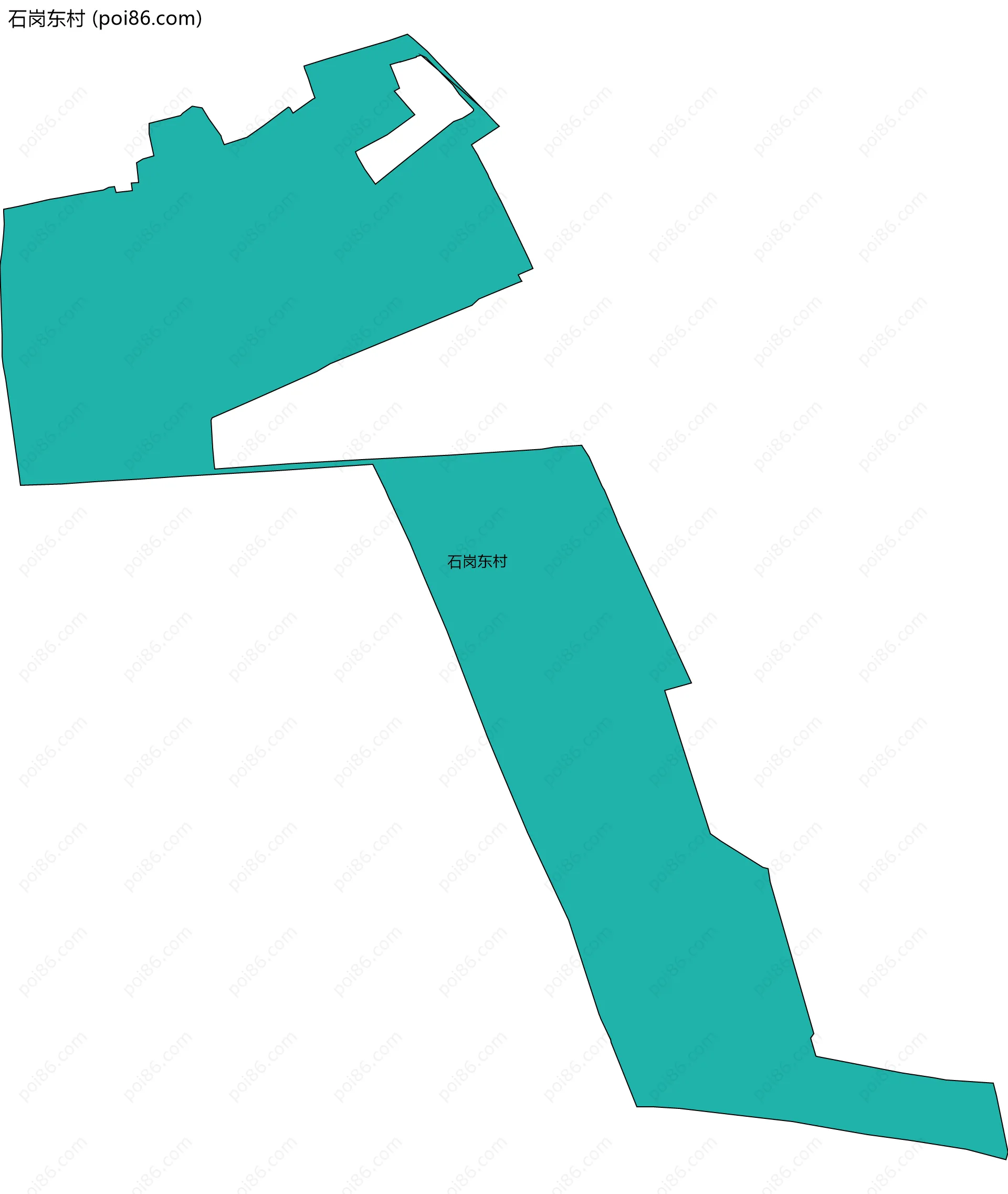 石岗东村边界地图