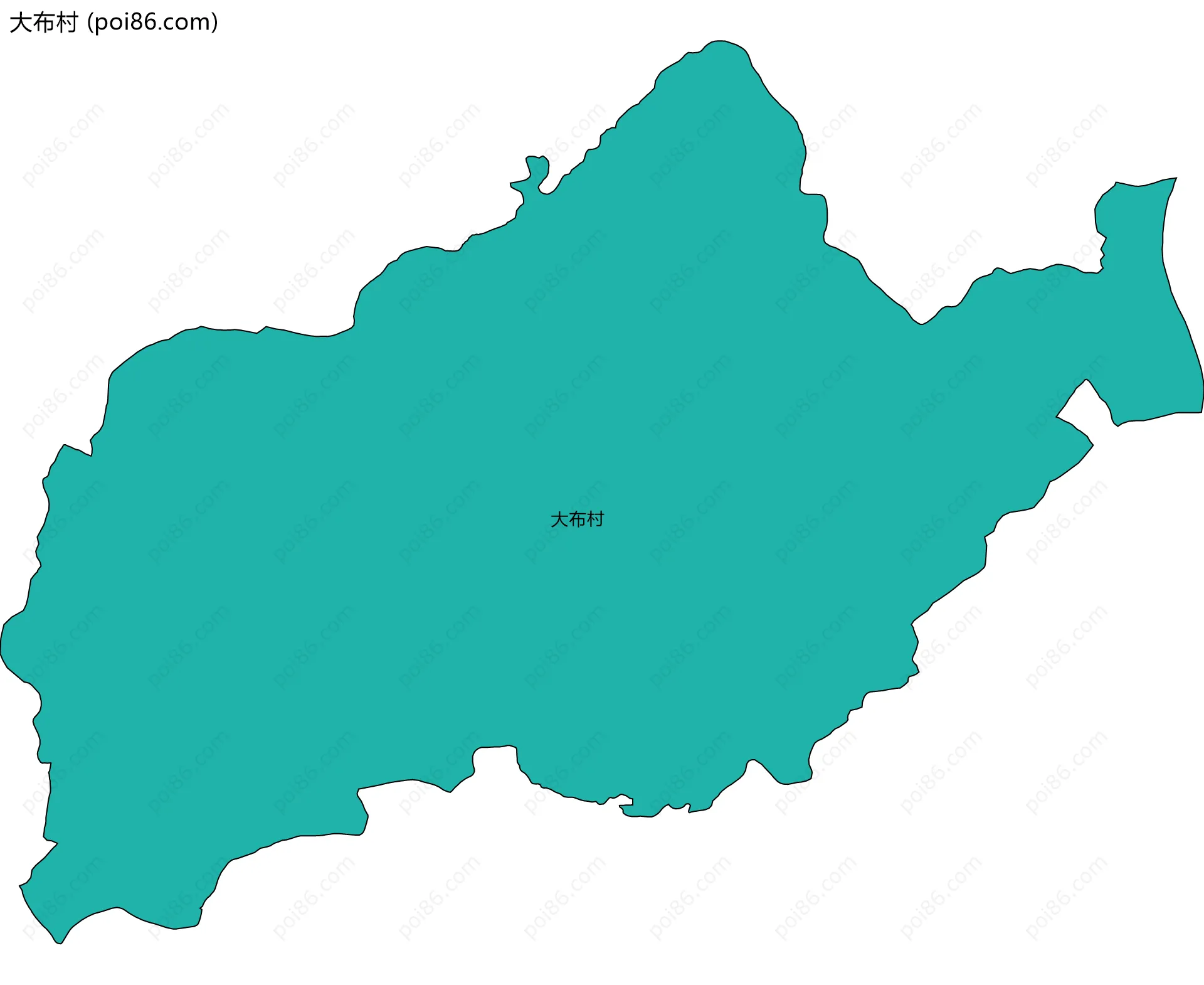 大布村边界地图