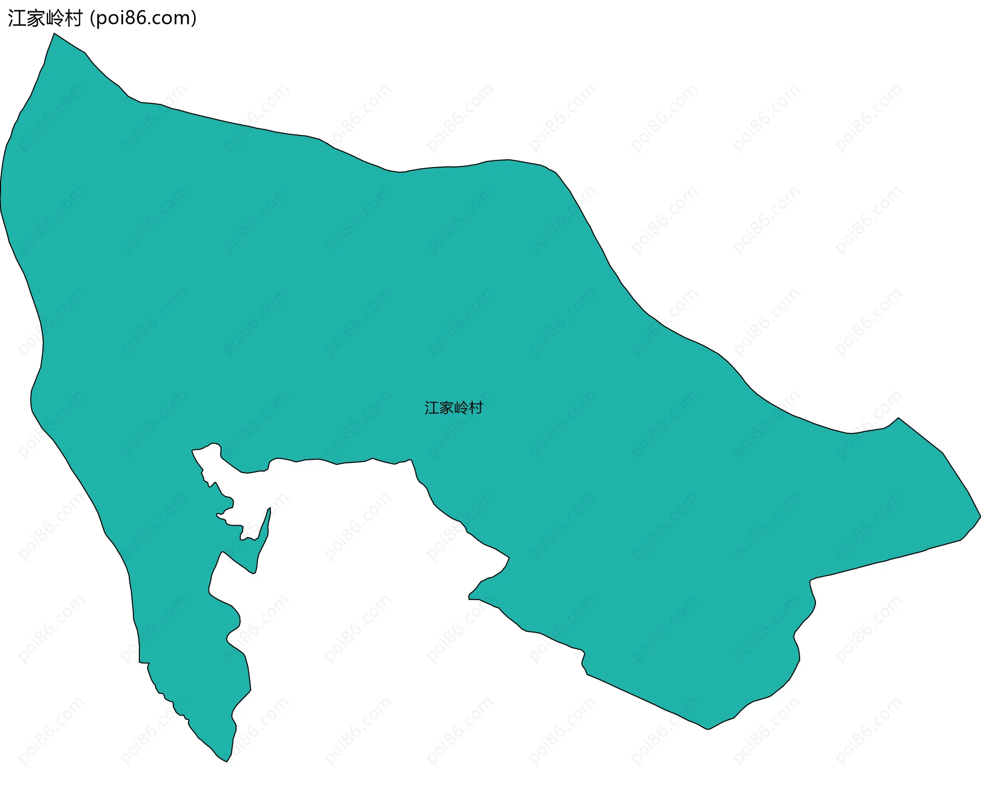 江家岭村边界地图