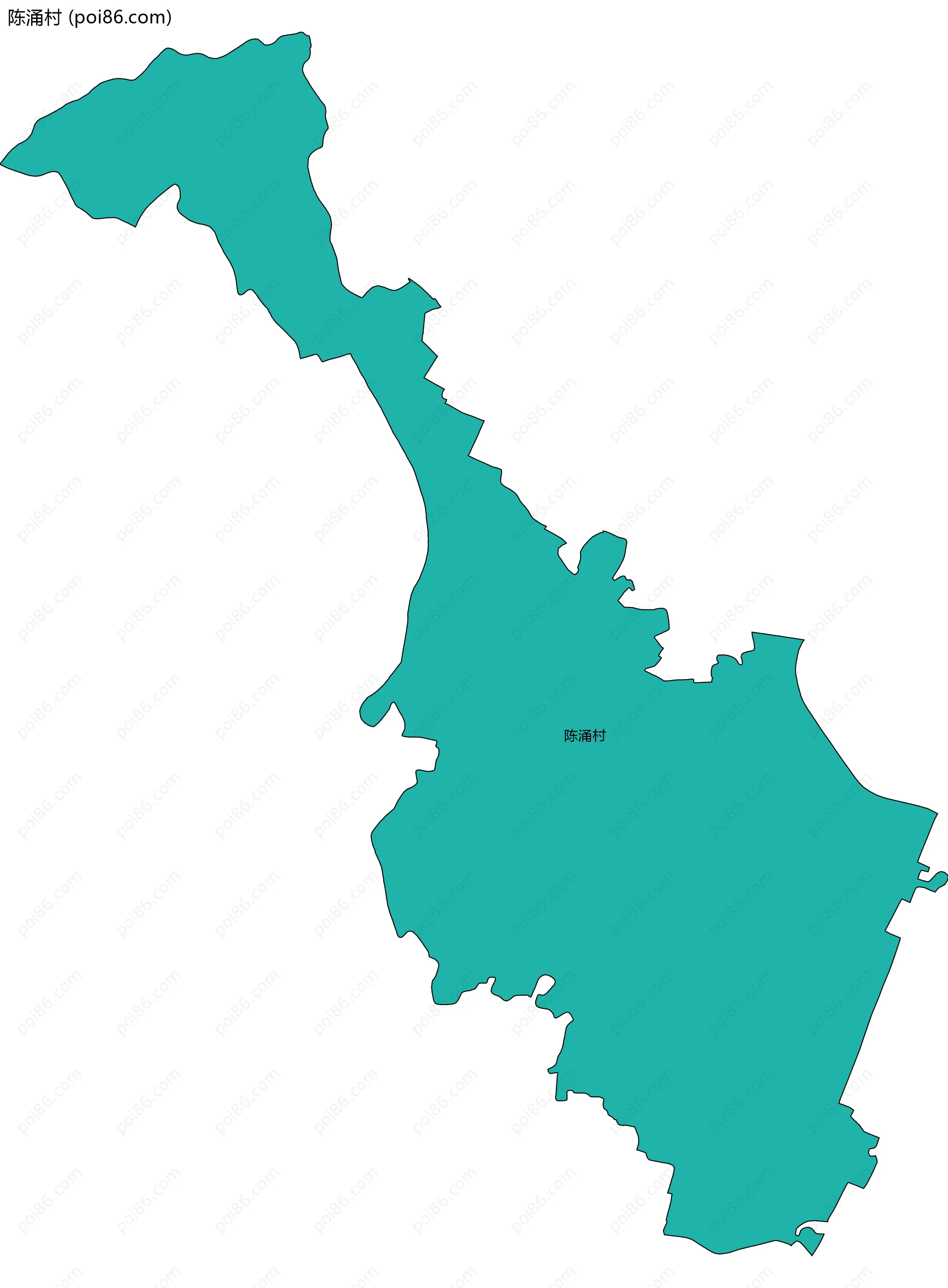 陈涌村边界地图