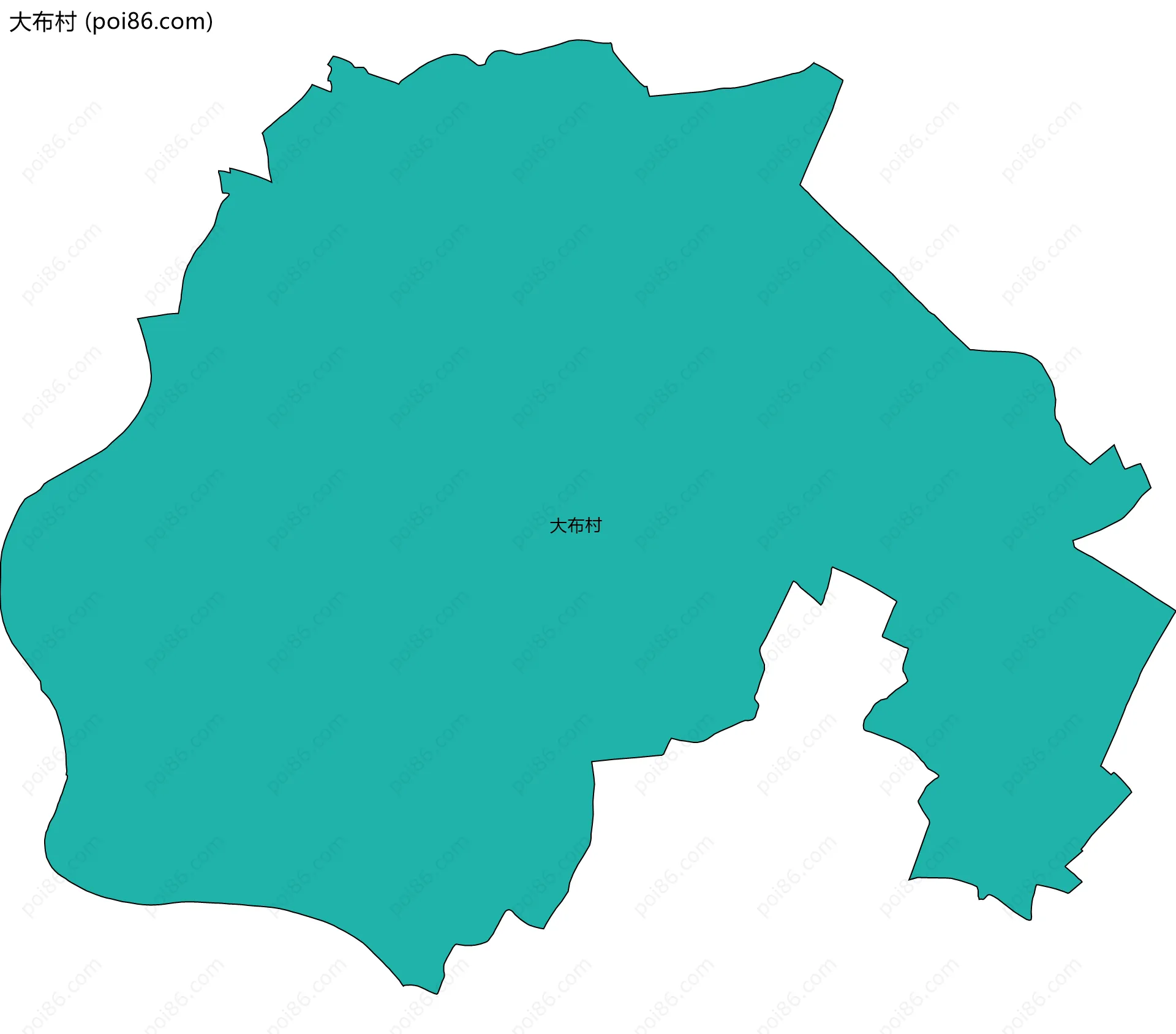 大布村边界地图