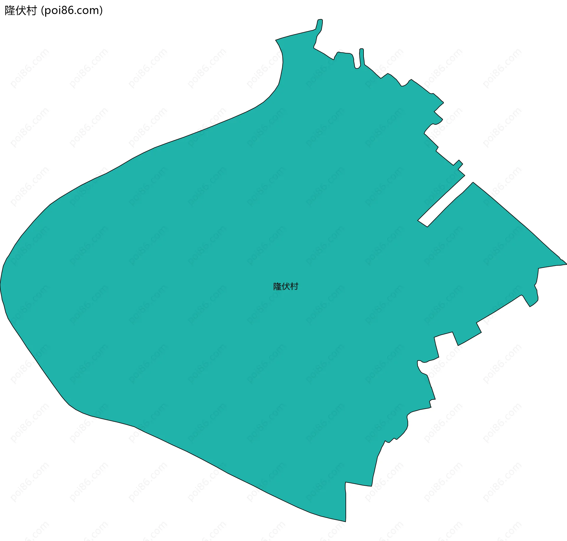 隆伏村边界地图