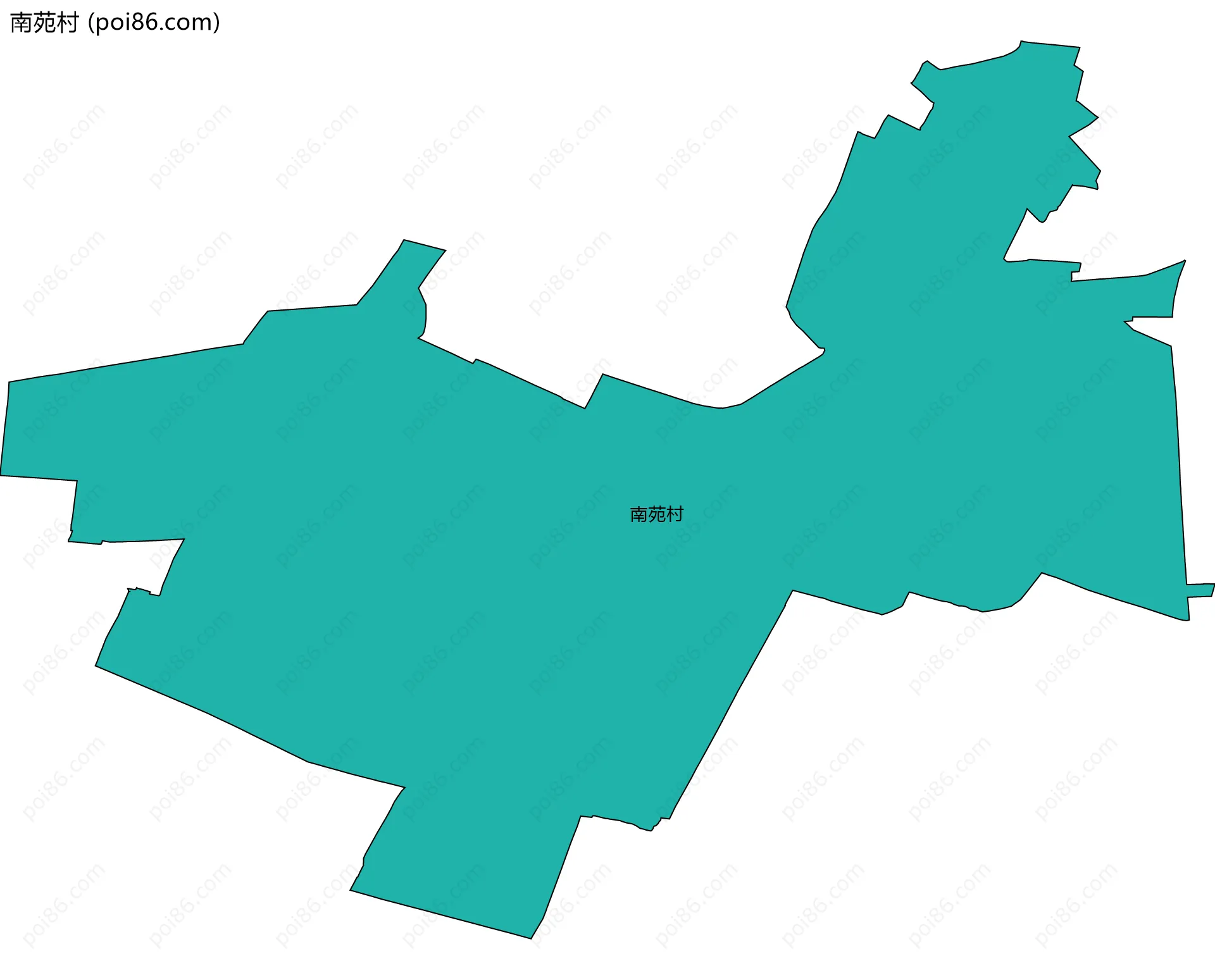 南苑村边界地图