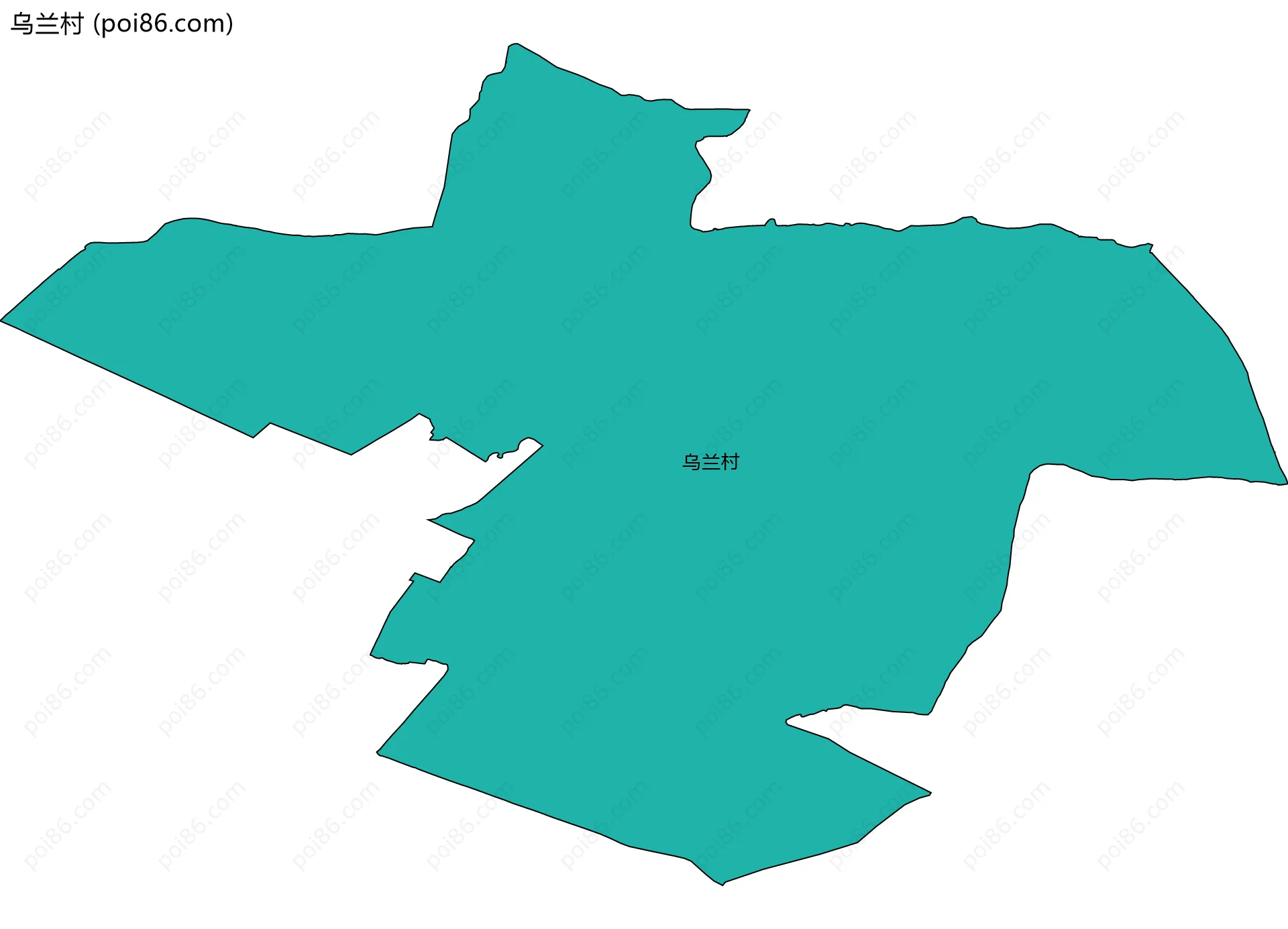乌兰村边界地图