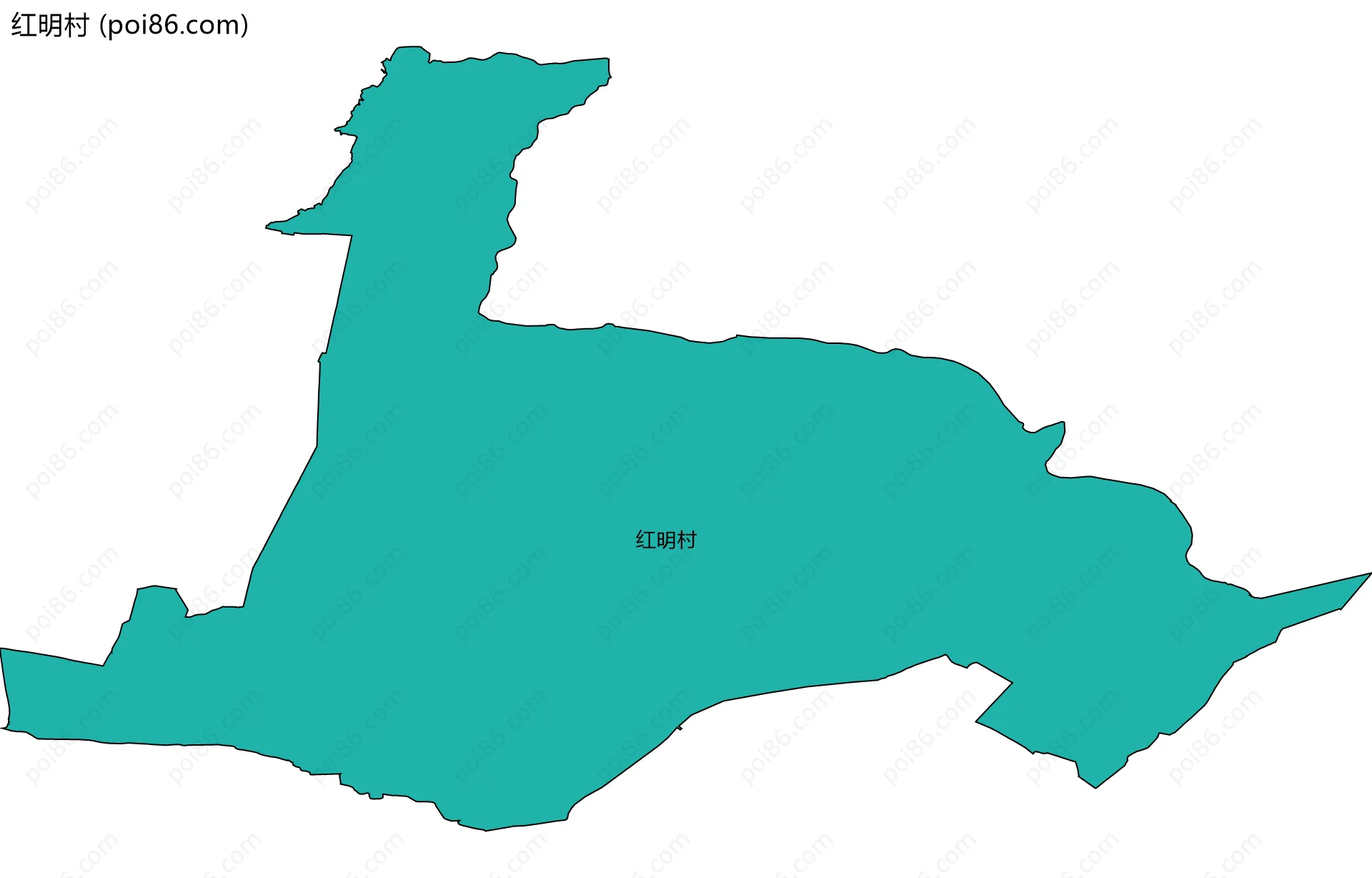 红明村边界地图