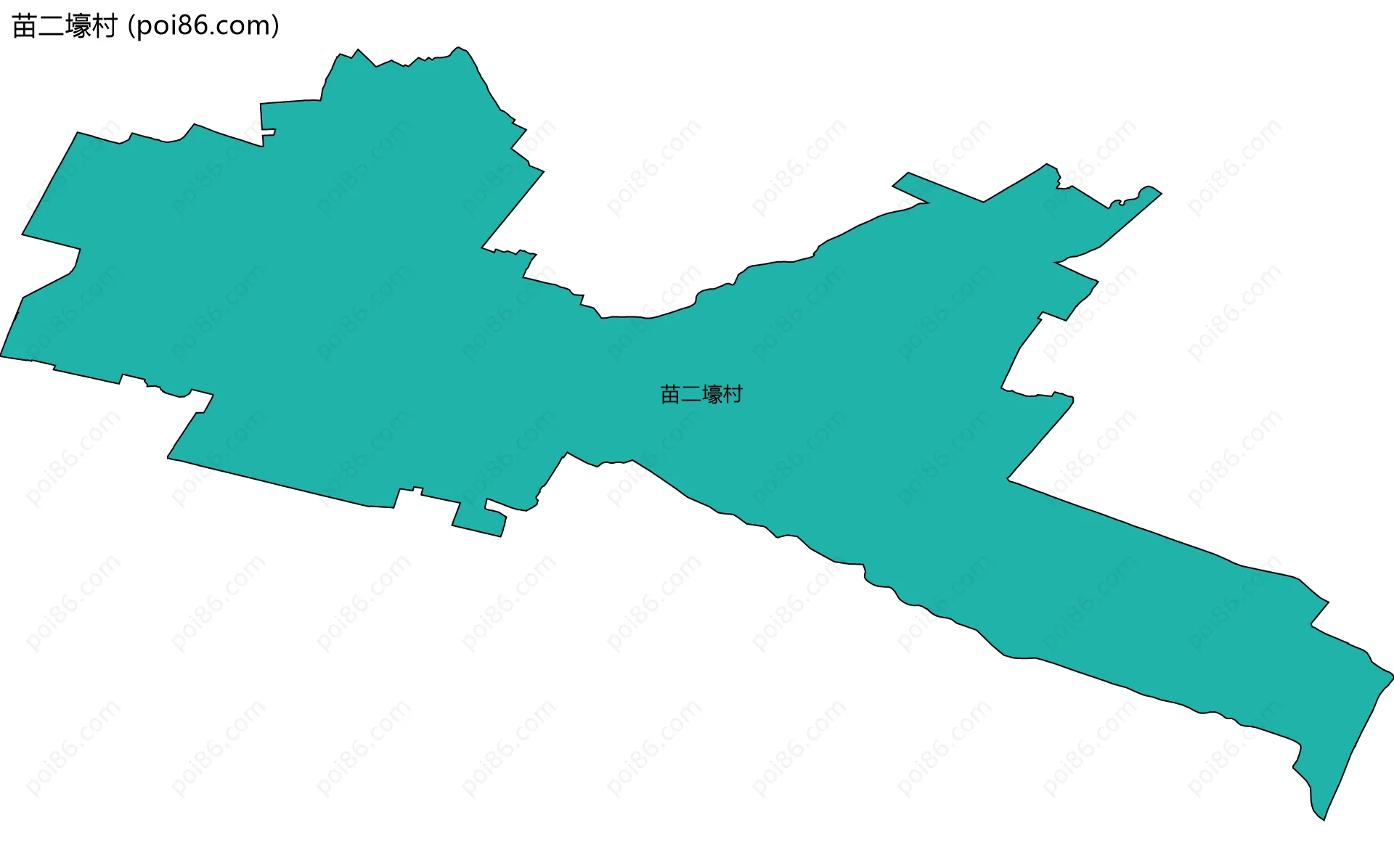 苗二壕村边界地图
