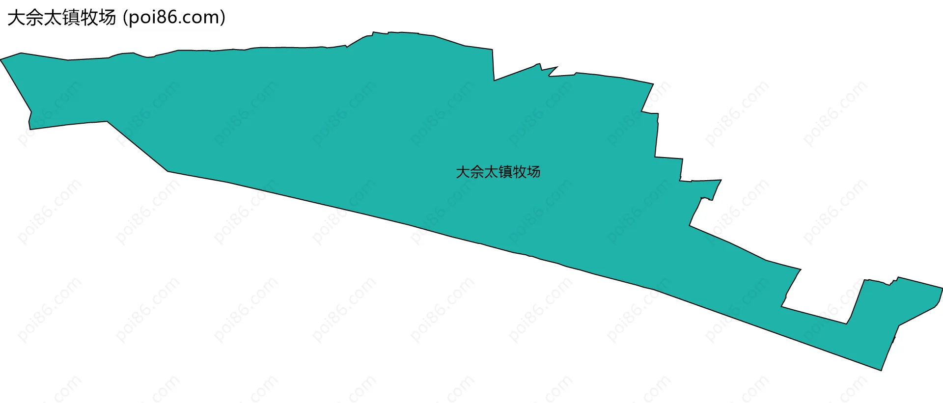 大佘太镇牧场边界地图