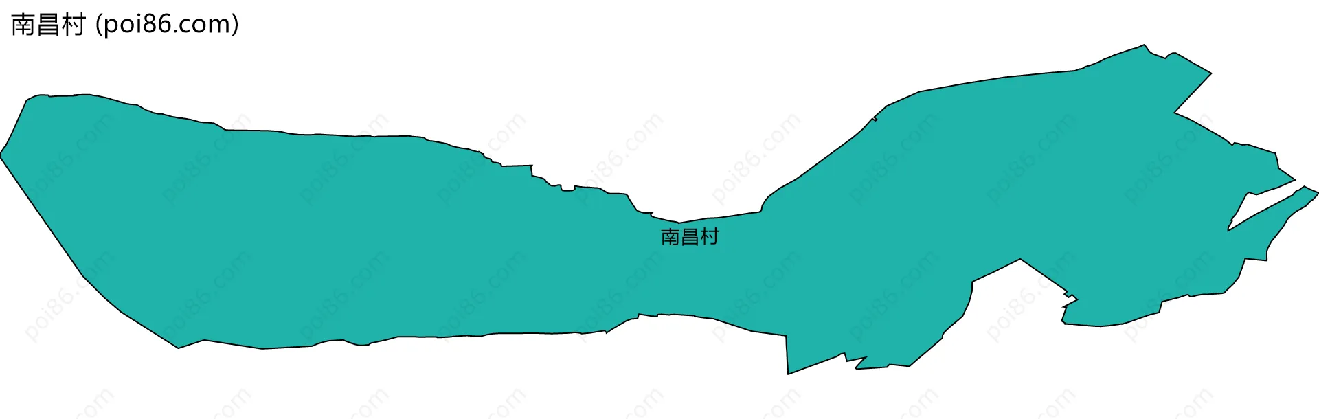 南昌村边界地图