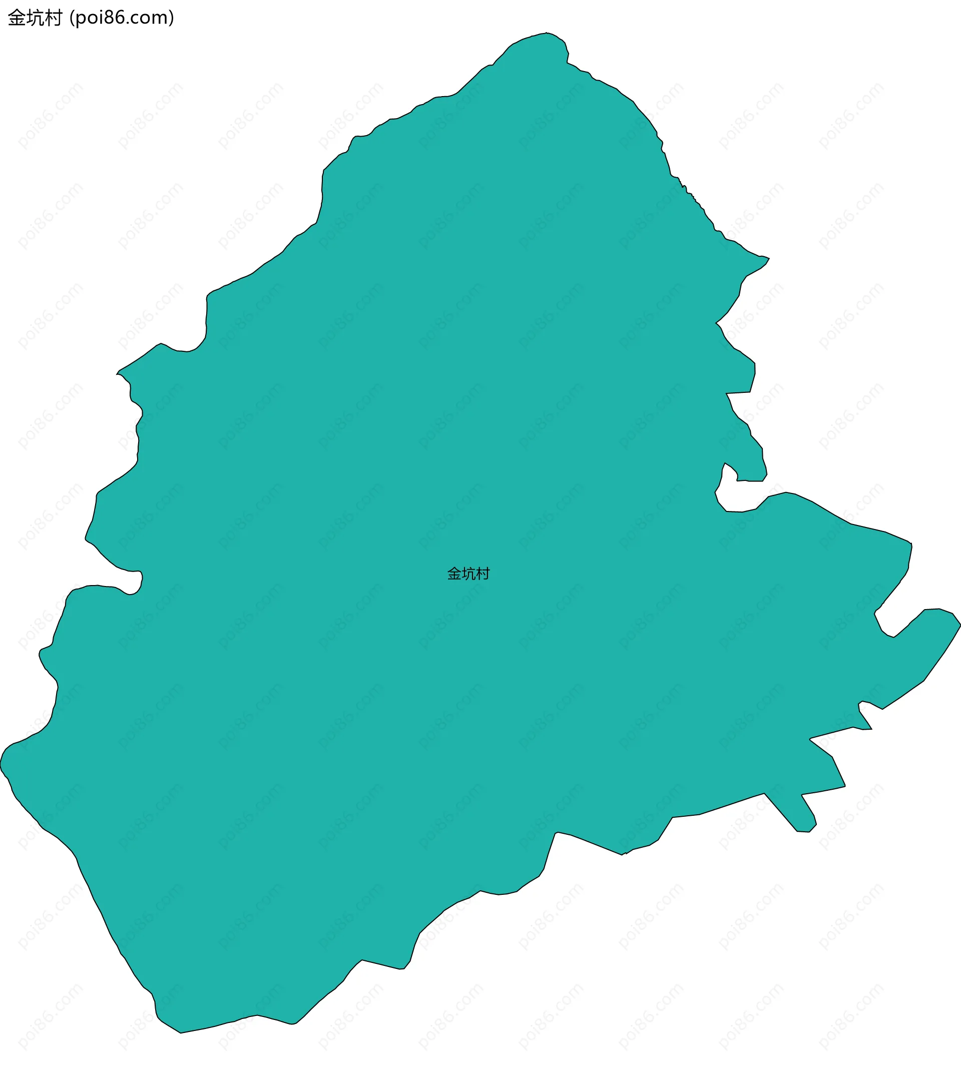 金坑村边界地图
