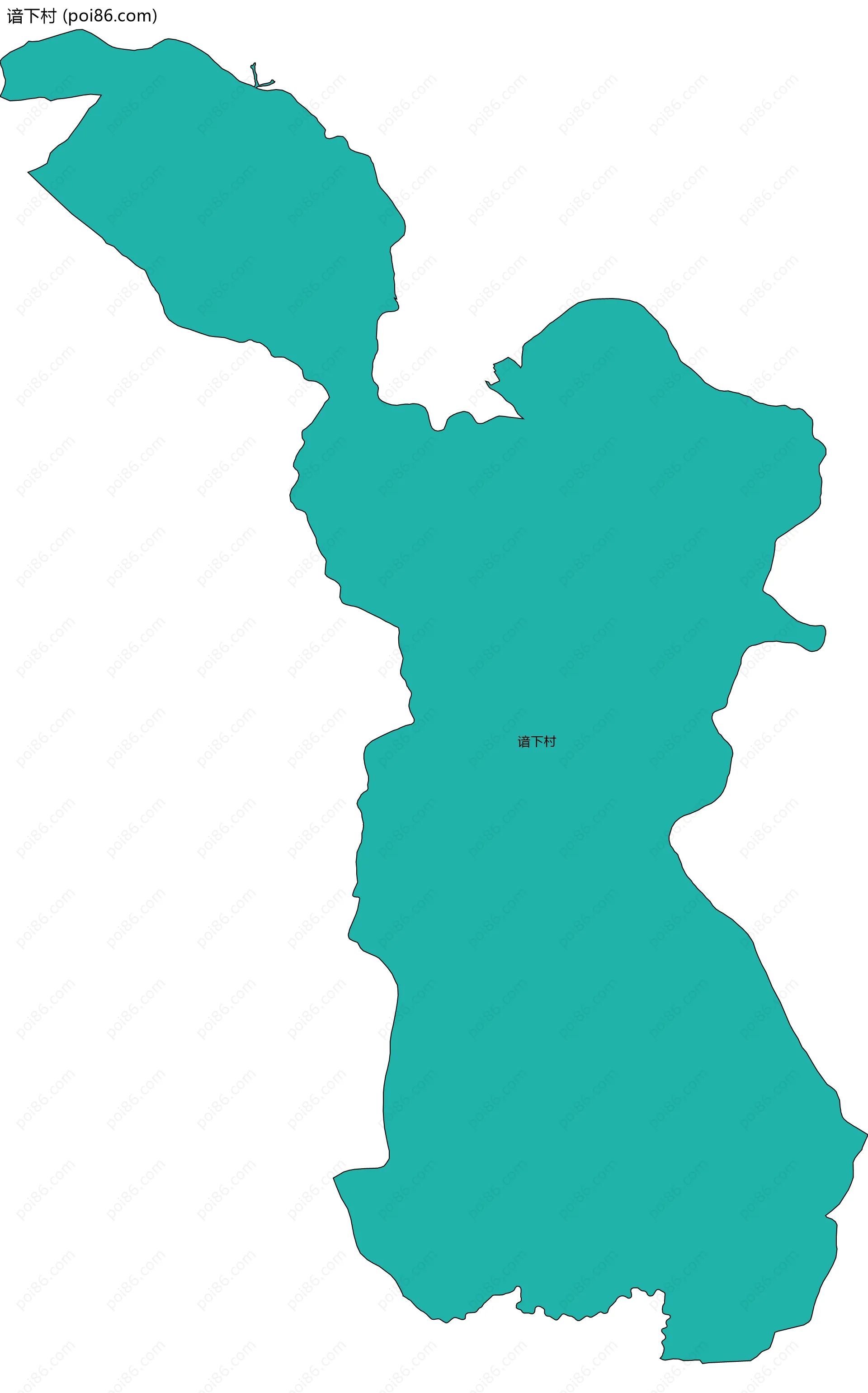 谙下村边界地图