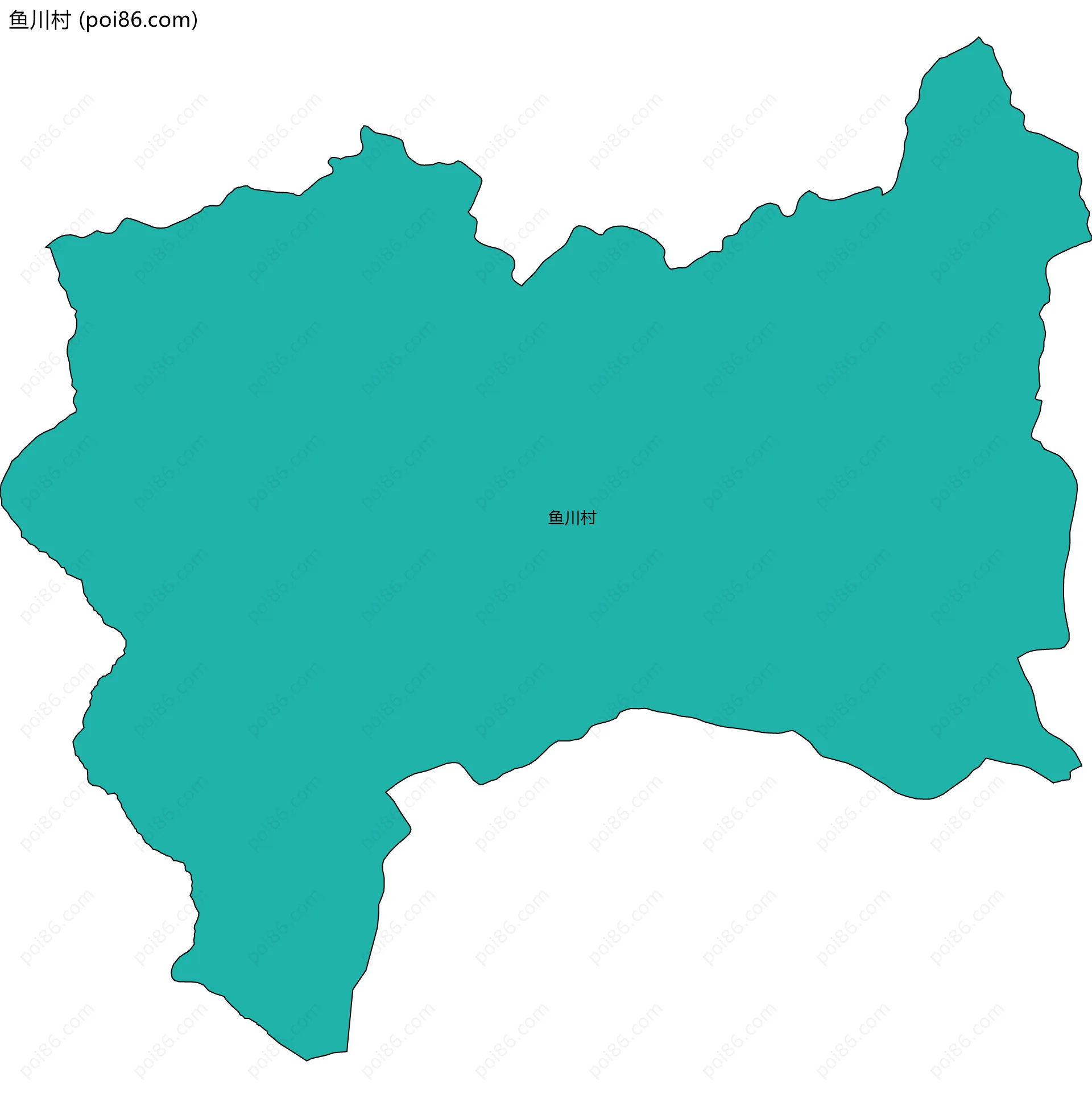 鱼川村边界地图