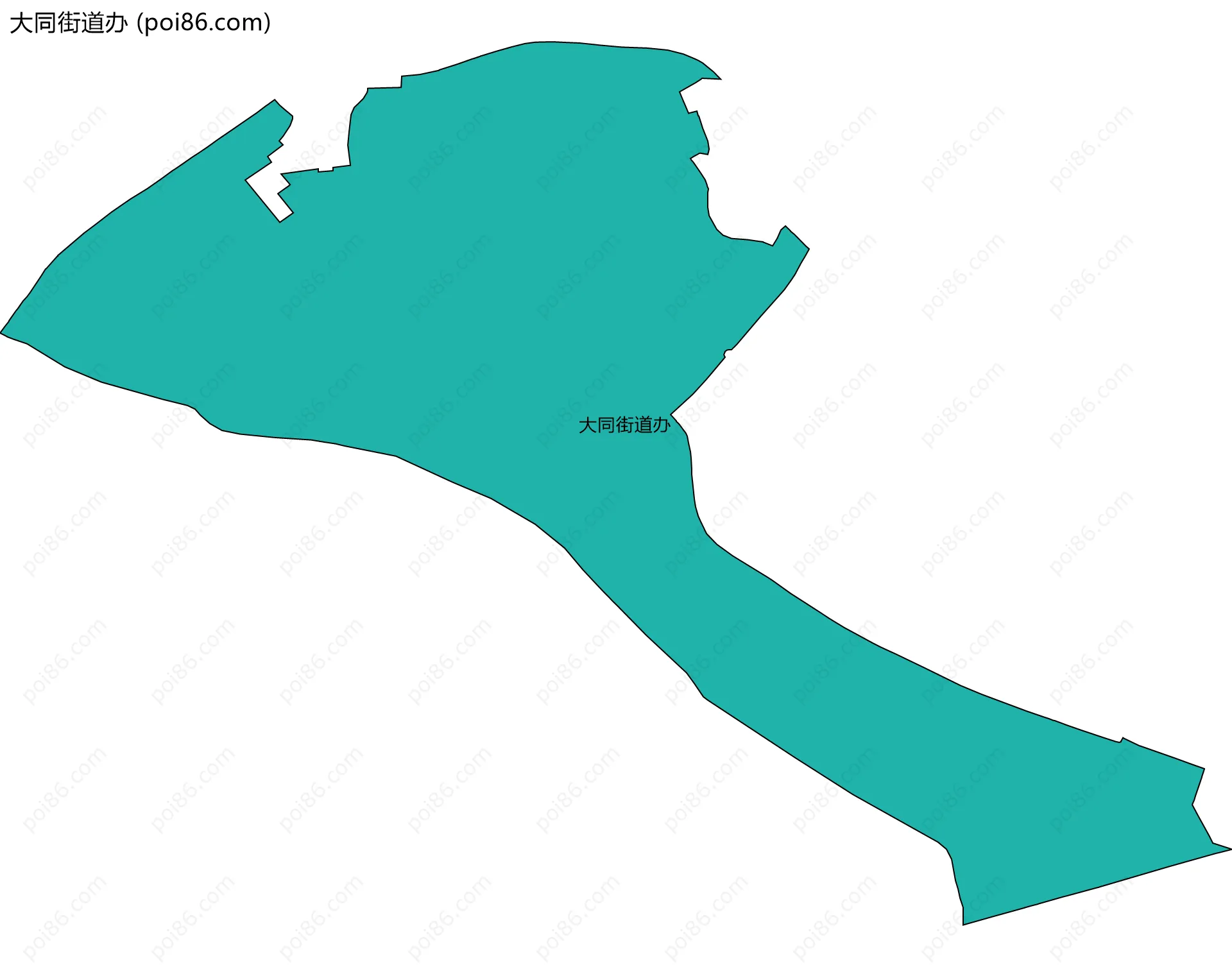 大同街道办边界地图