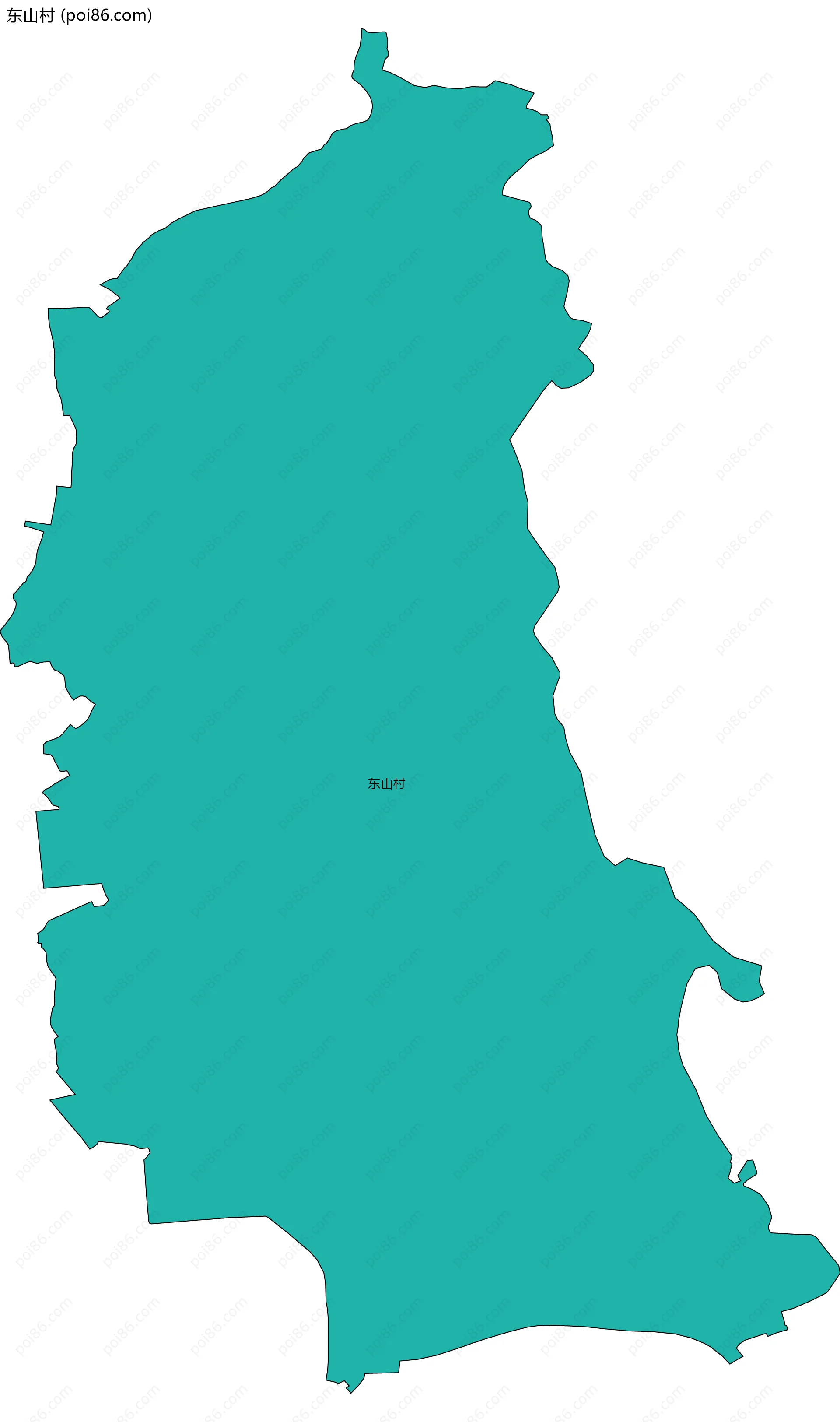 东山村边界地图