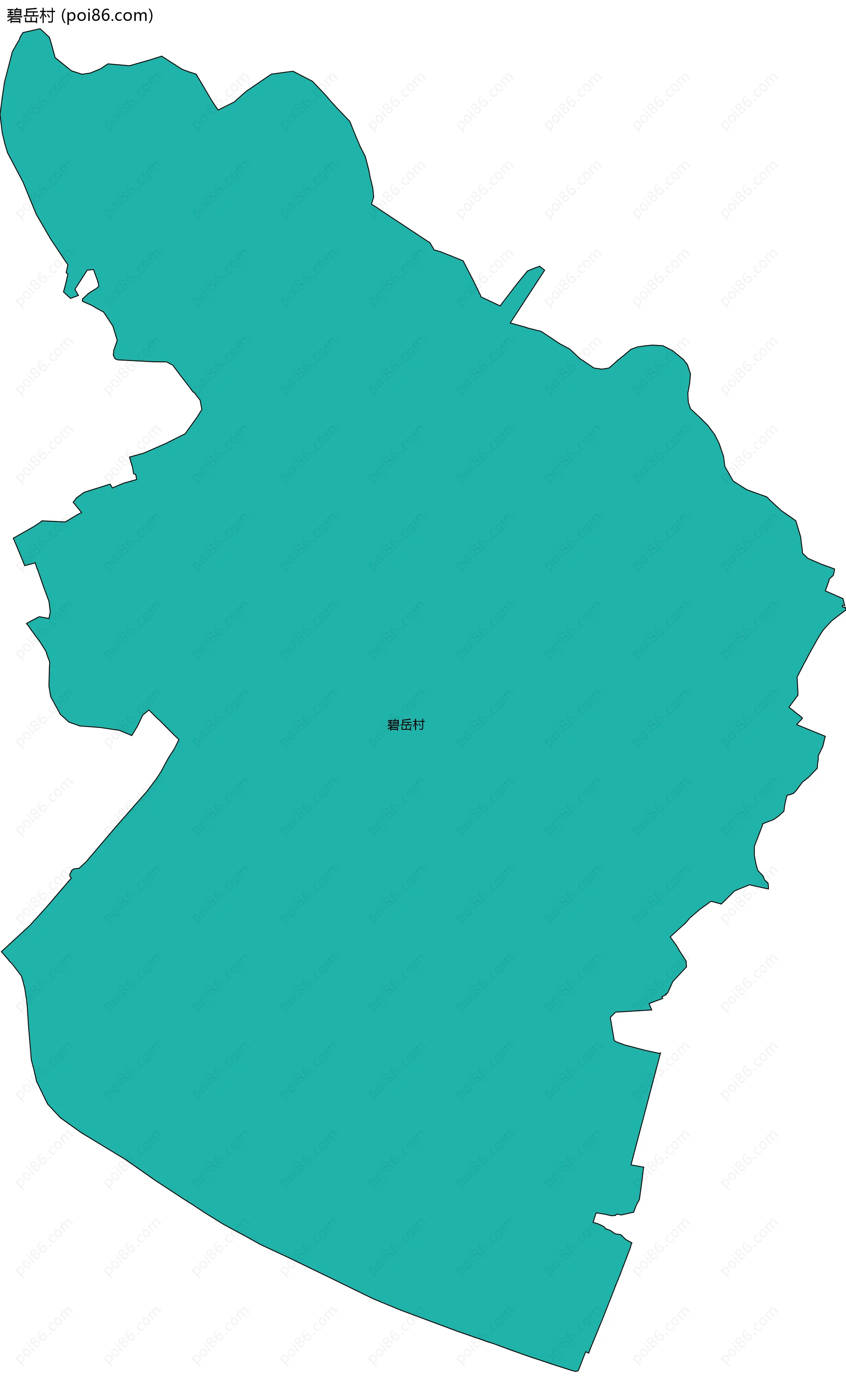 碧岳村边界地图