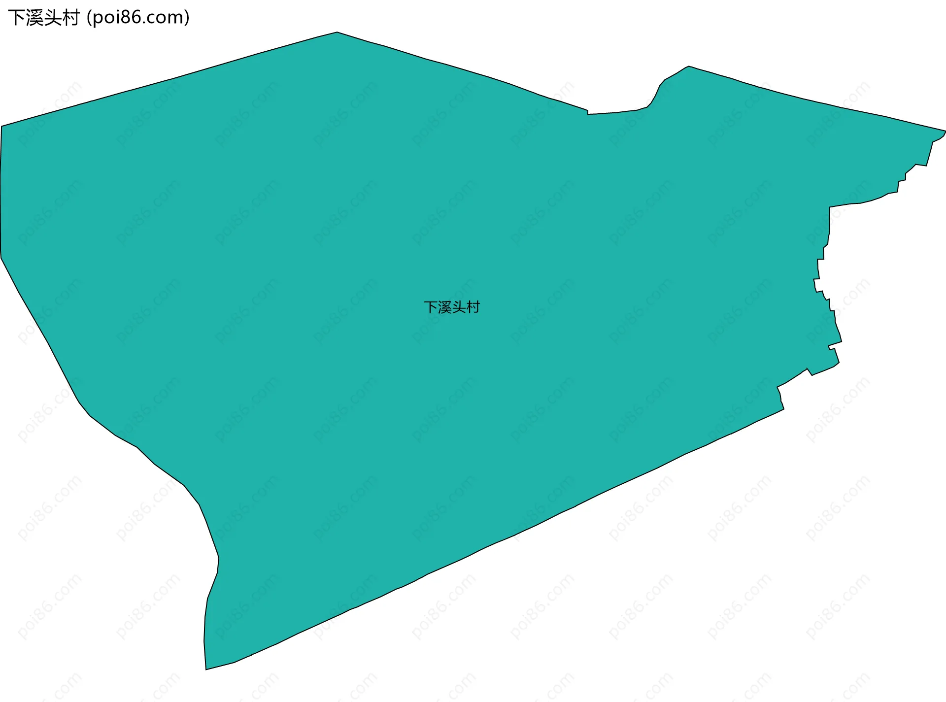 下溪头村边界地图