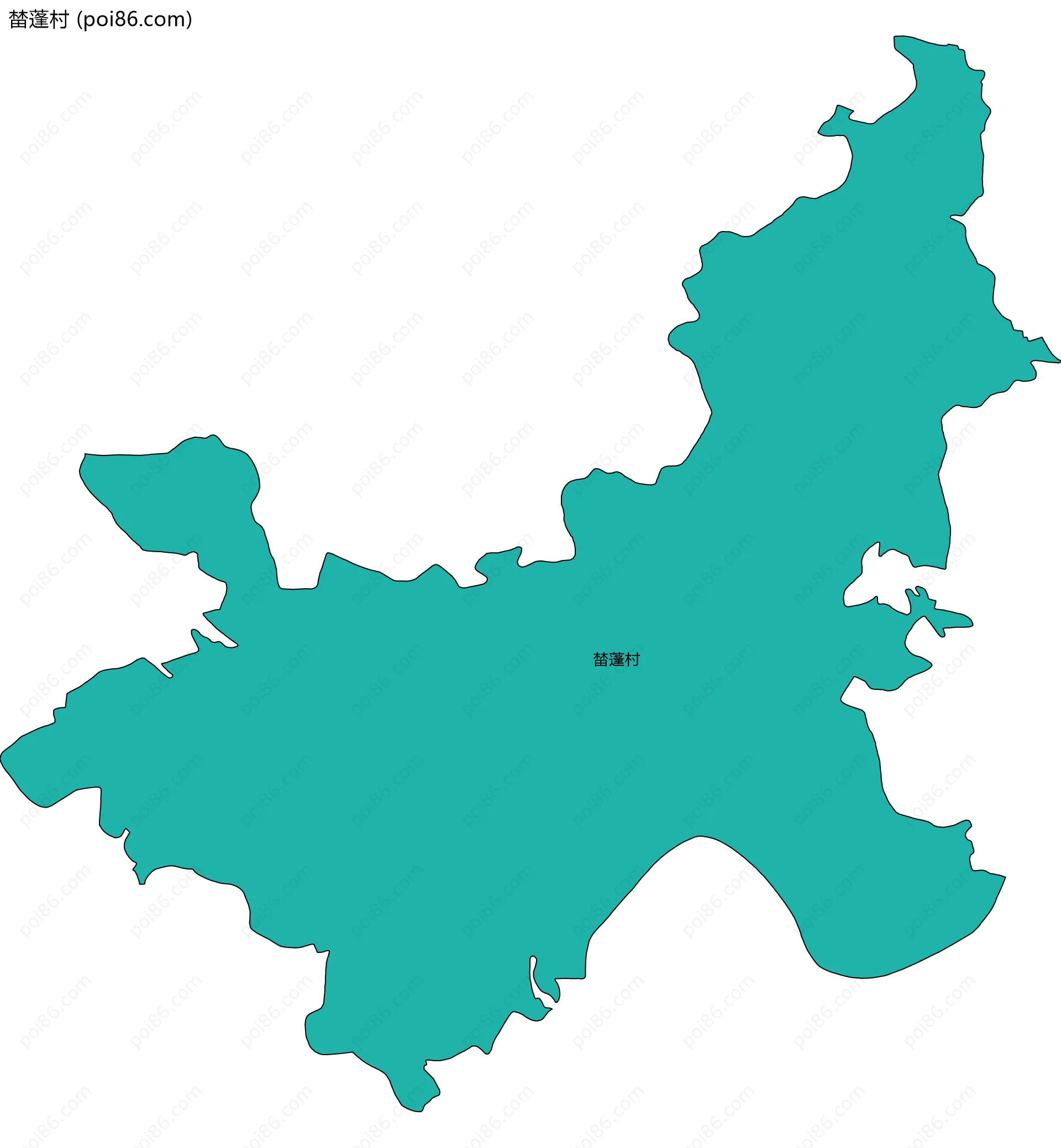 榃蓬村边界地图