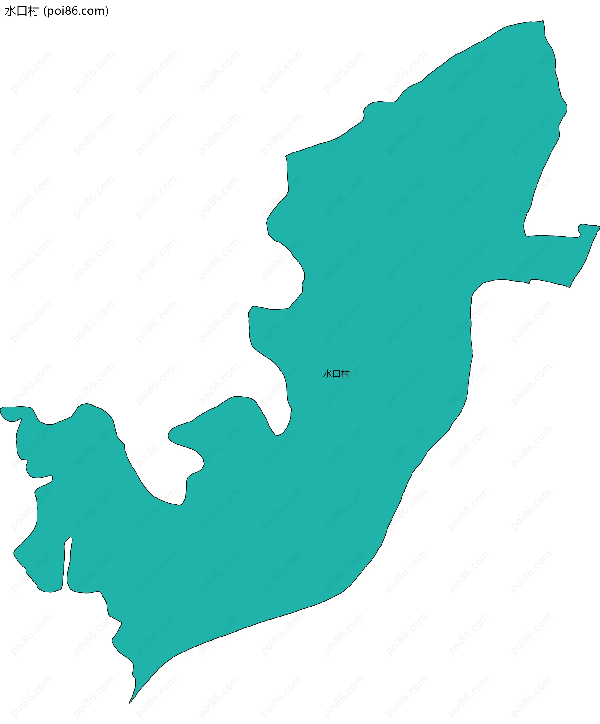 水口村边界地图