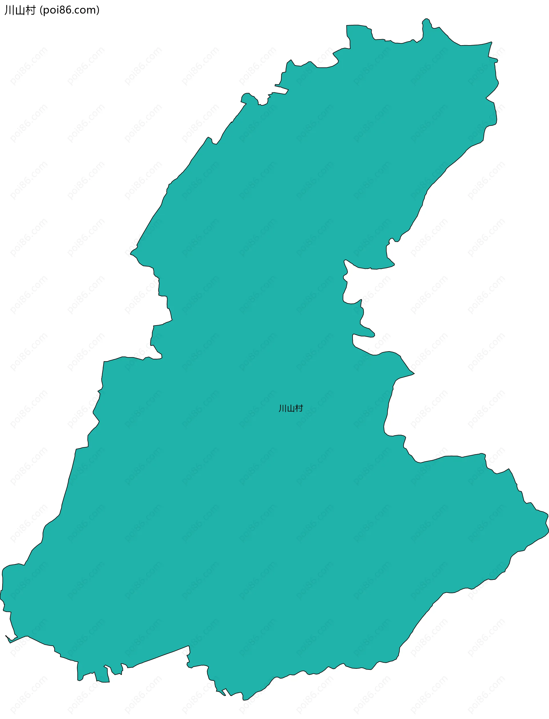 川山村边界地图