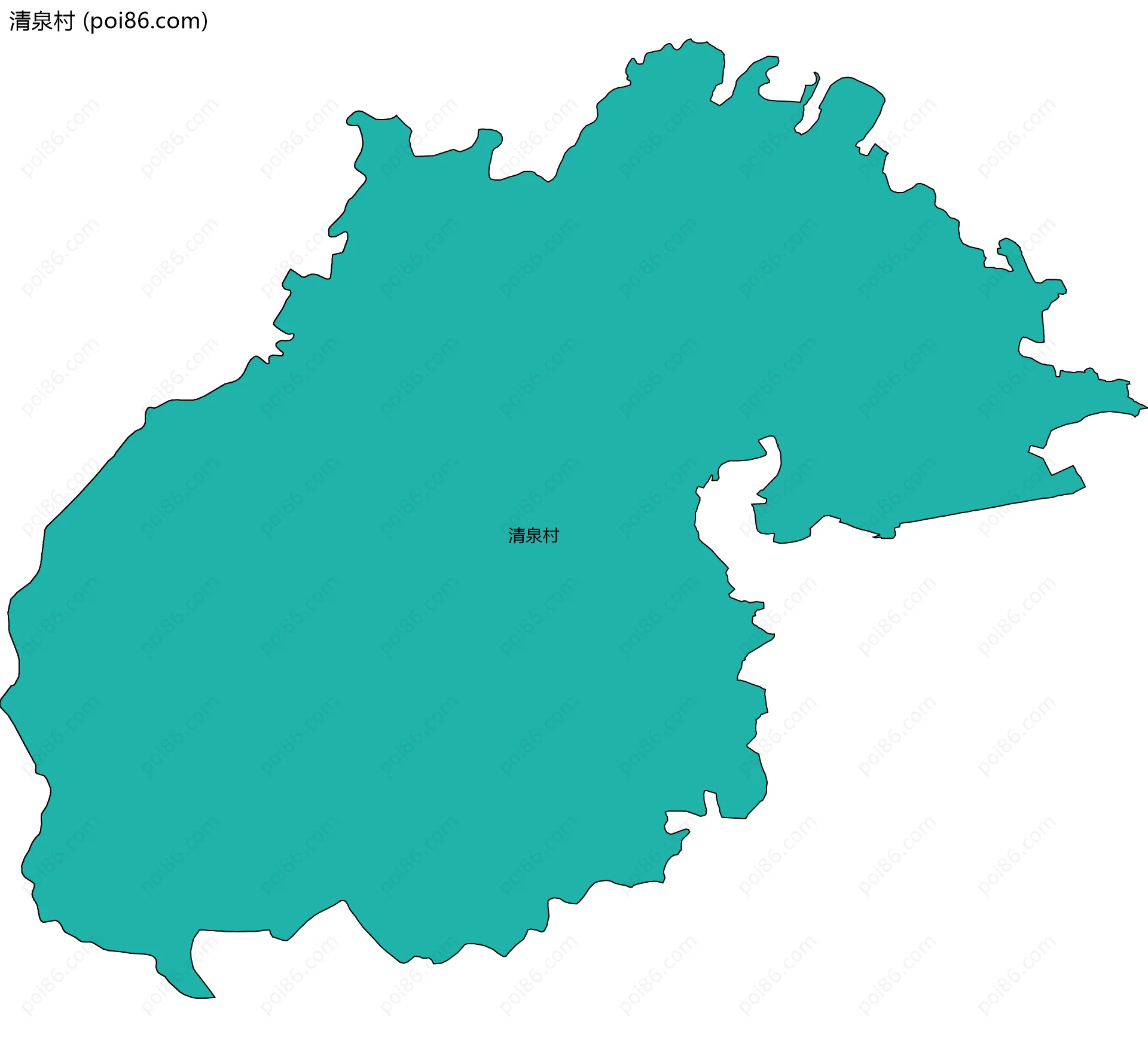 清泉村边界地图