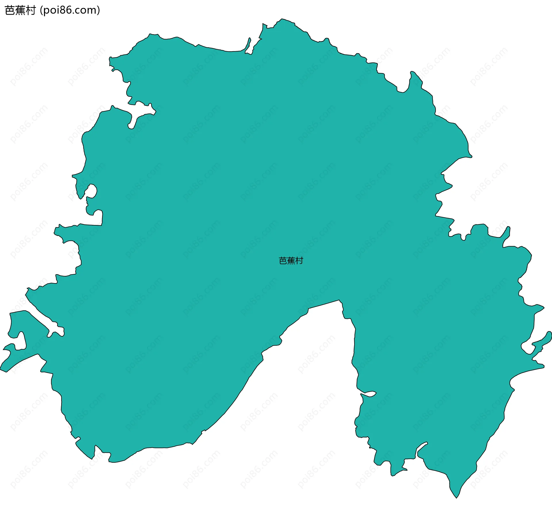 芭蕉村边界地图