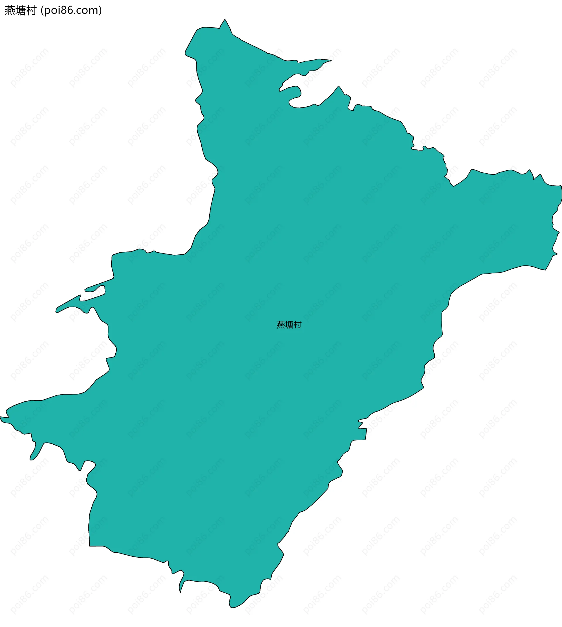 燕塘村边界地图