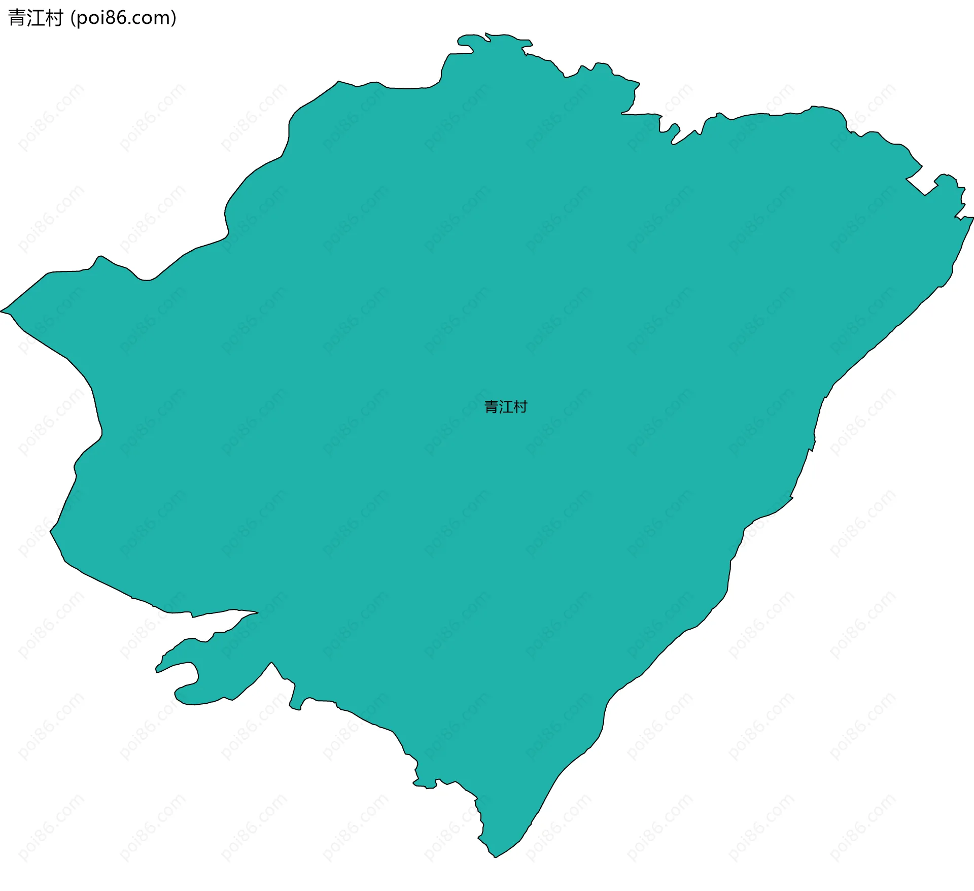 青江村边界地图