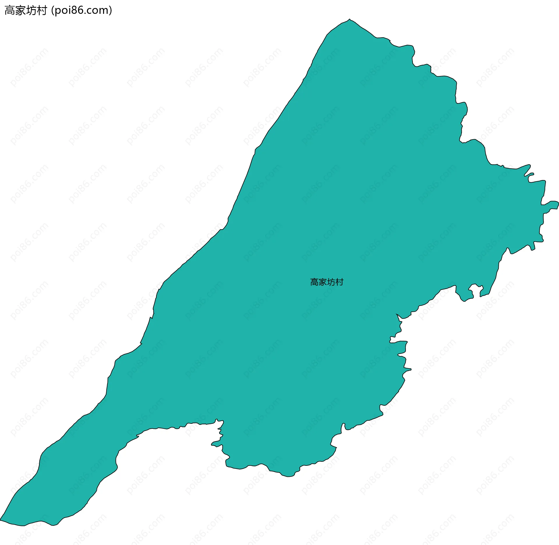 高家坊村边界地图