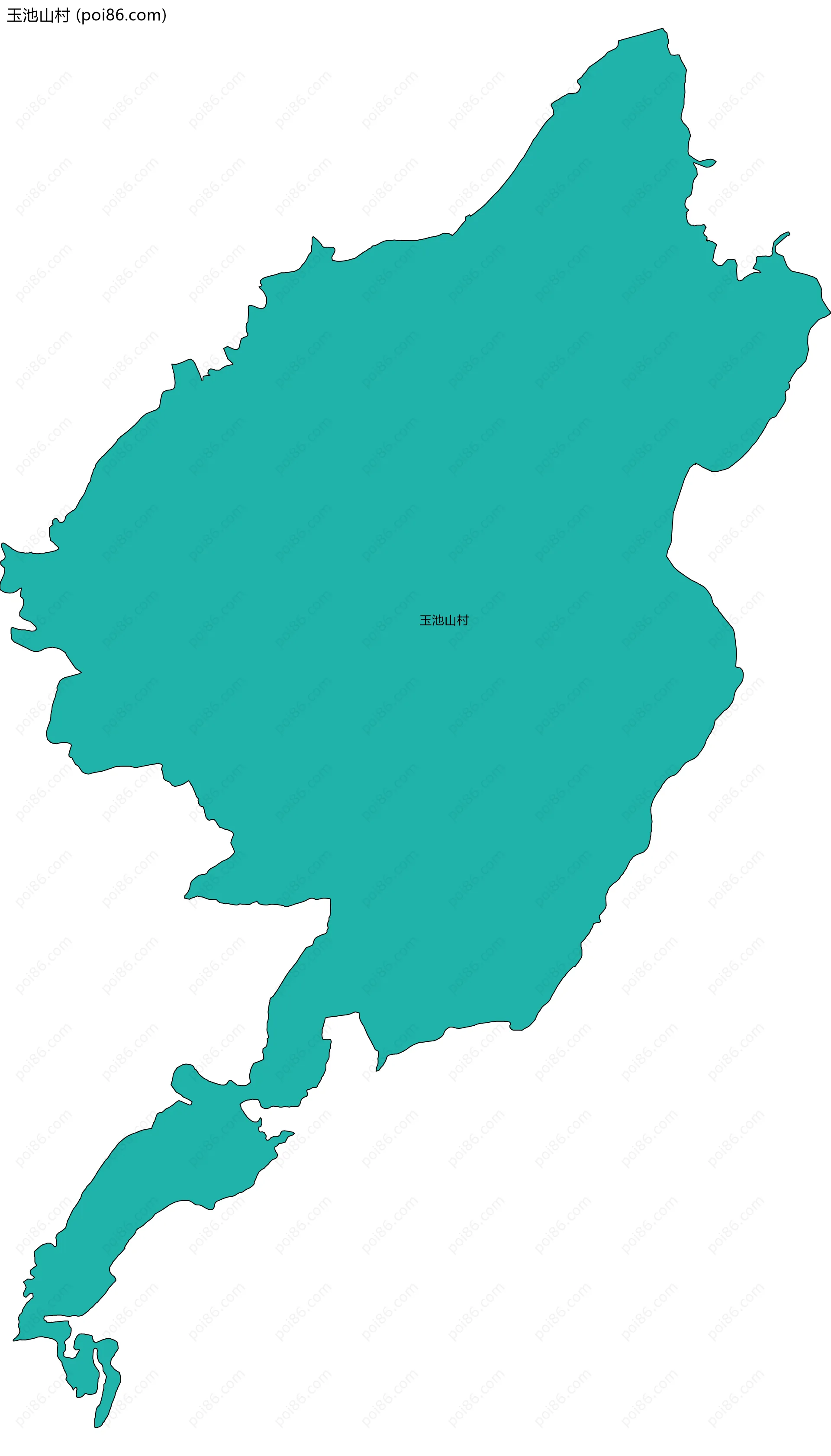 玉池山村边界地图