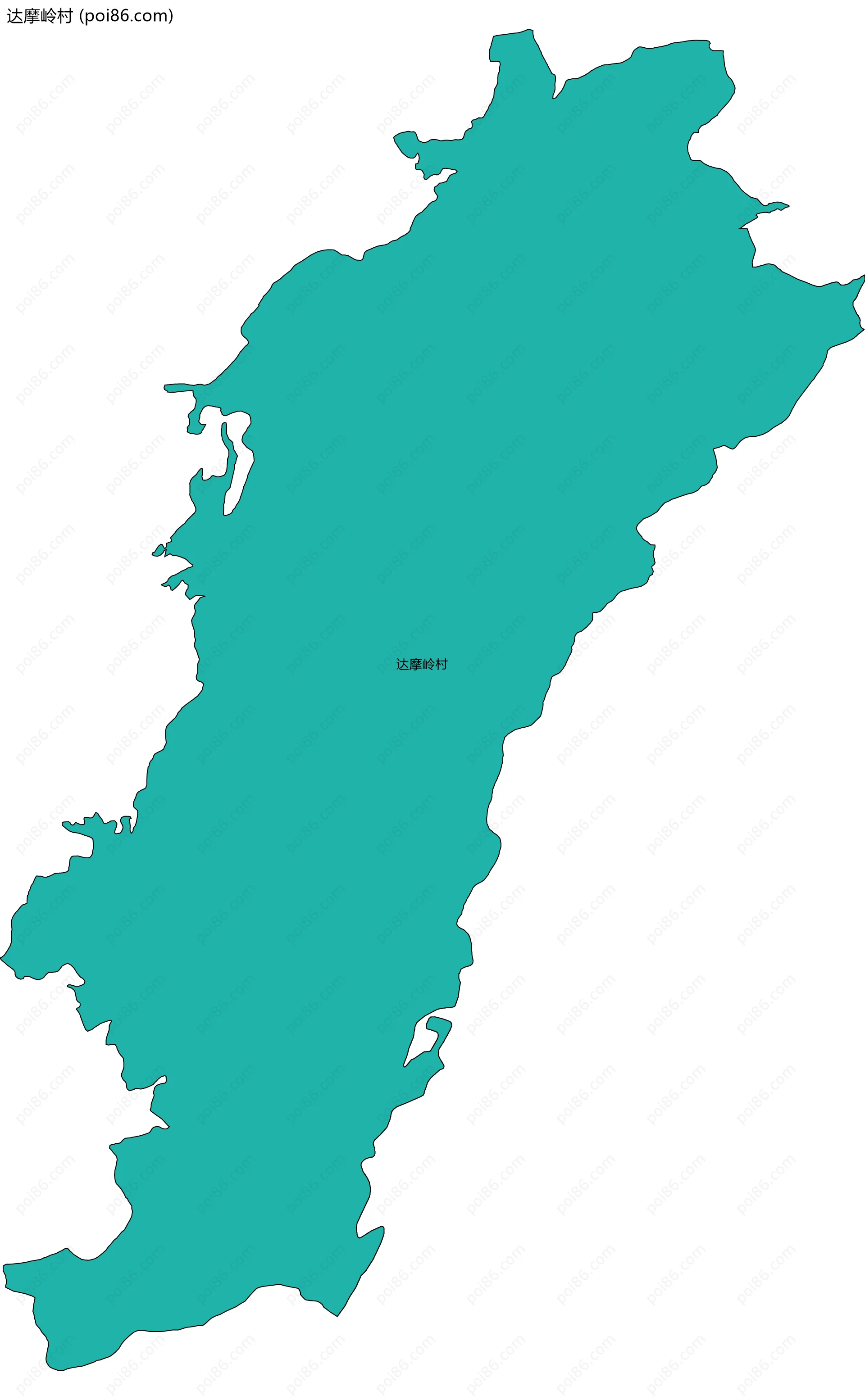 达摩岭村边界地图