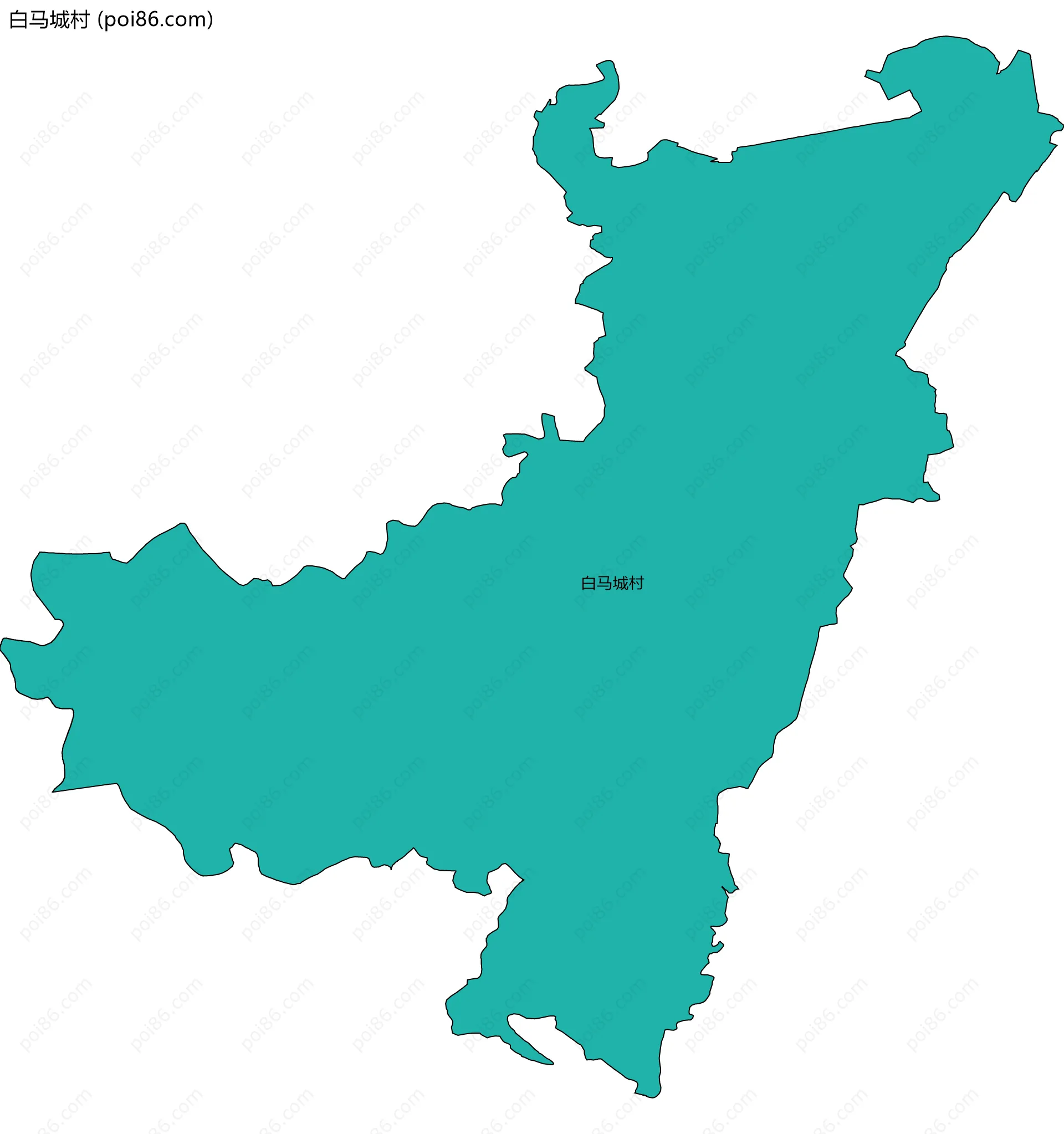 白马城村边界地图