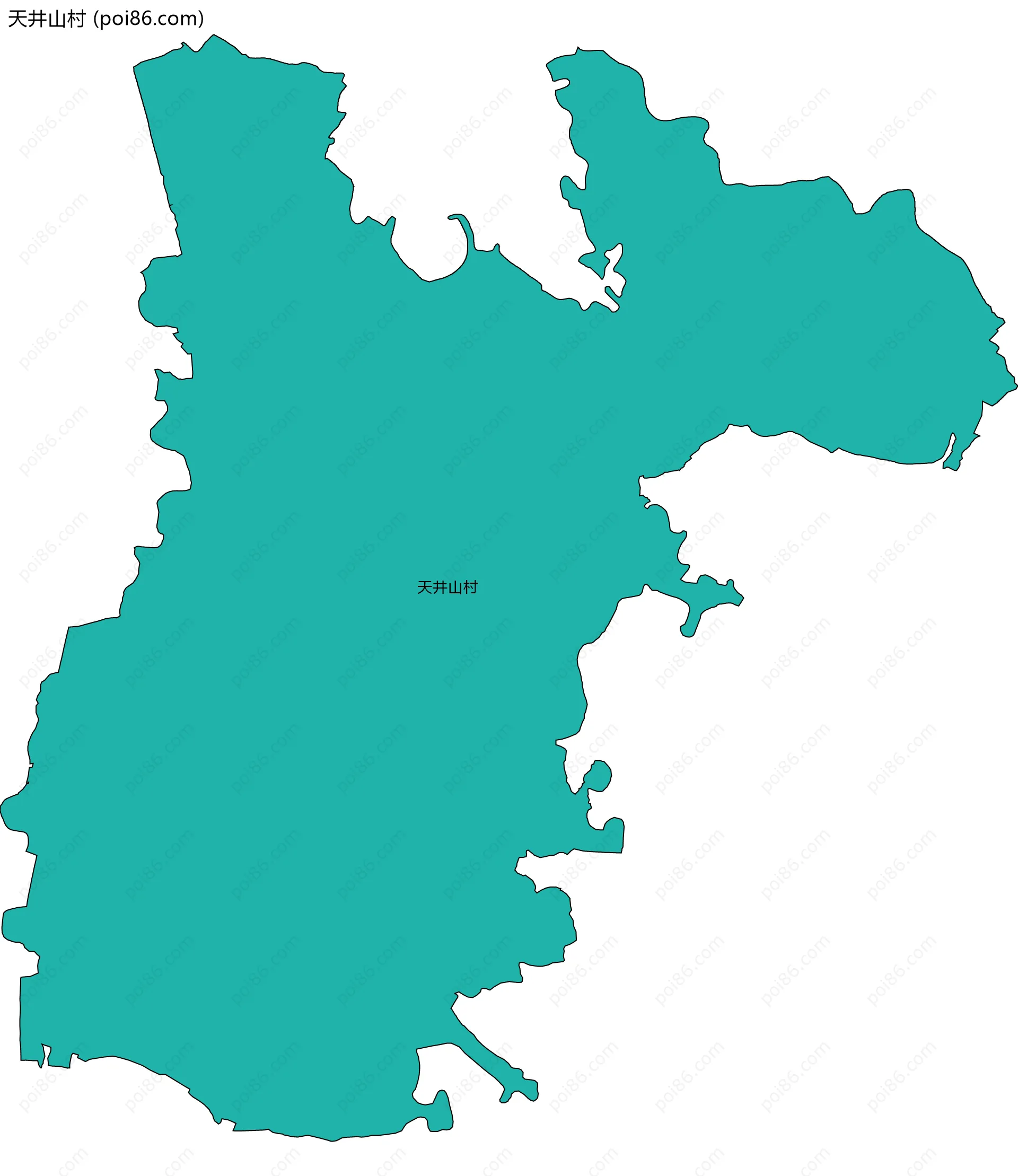 天井山村边界地图