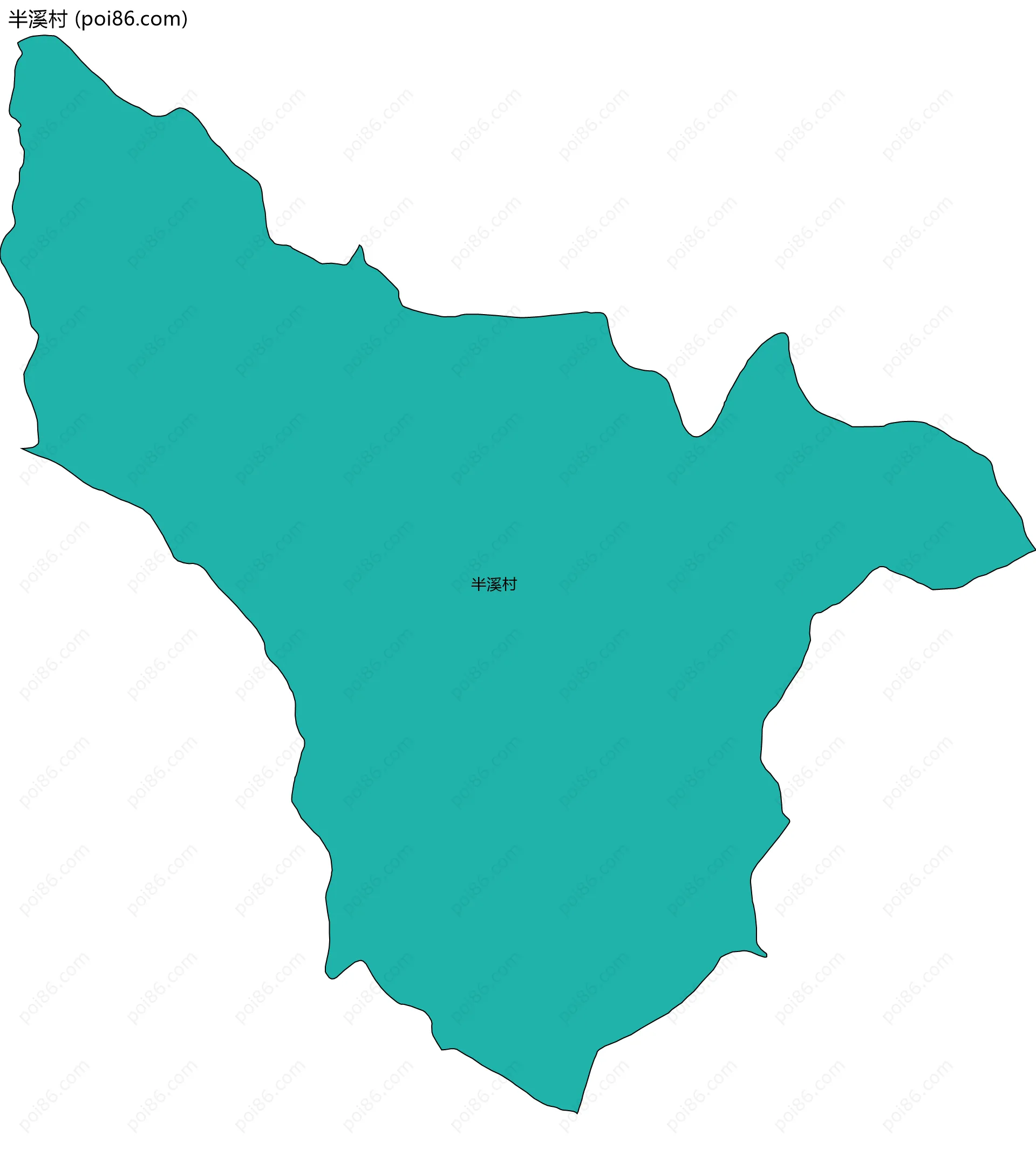 半溪村边界地图