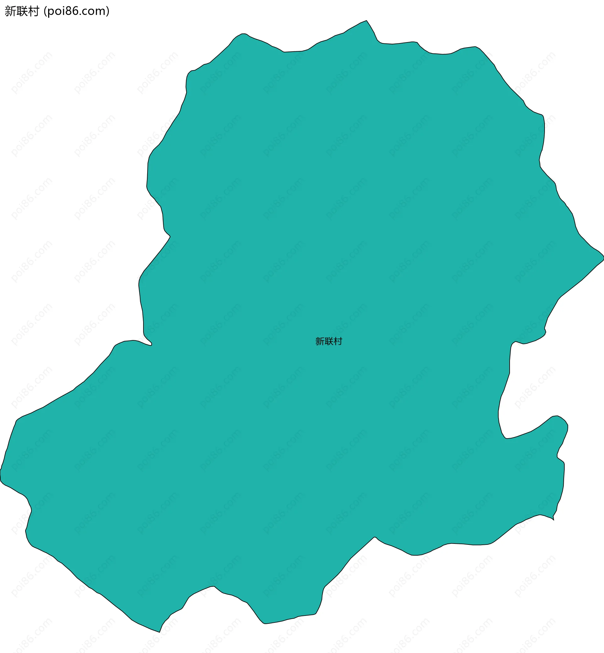 新联村边界地图