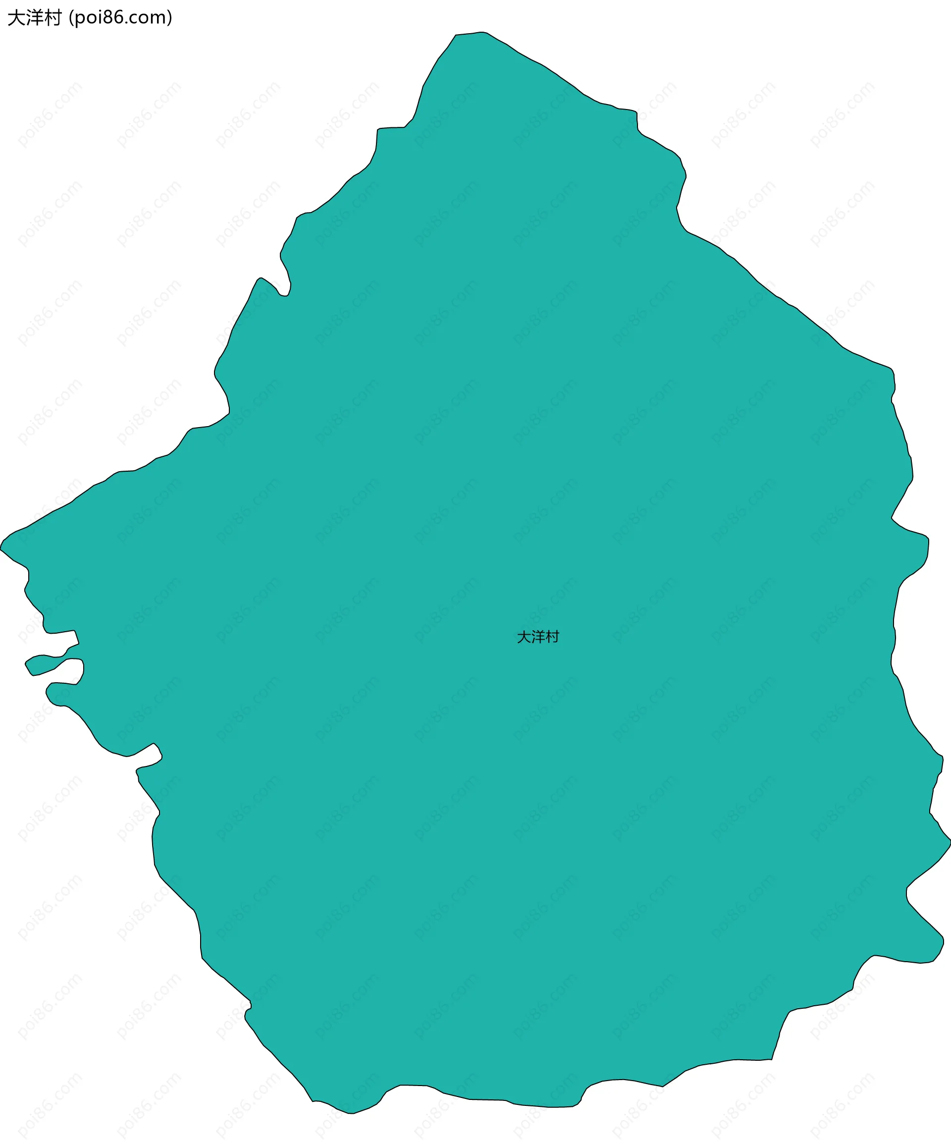 大洋村边界地图