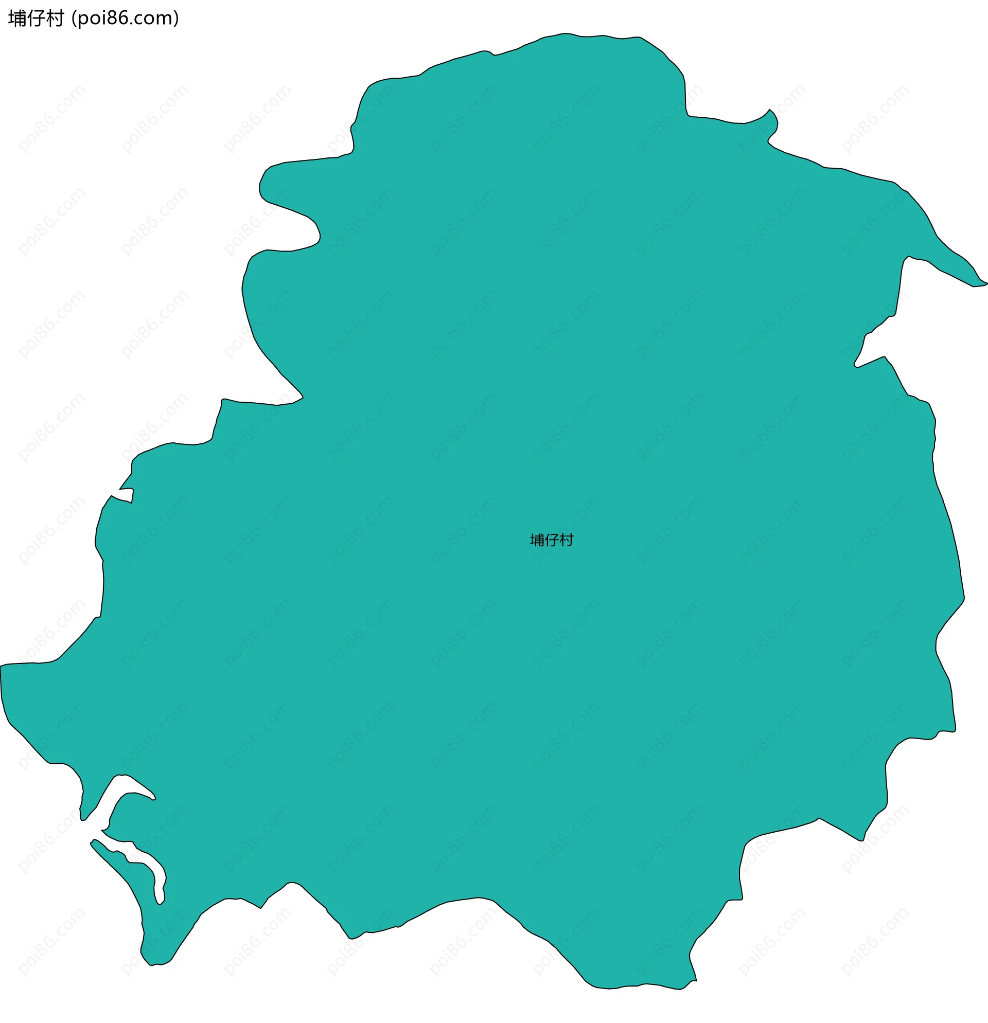 埔仔村边界地图
