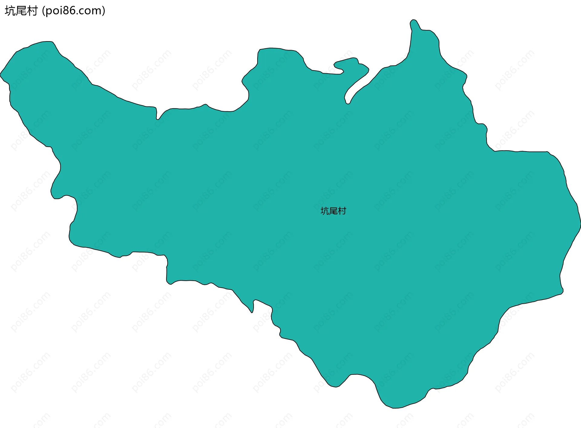 坑尾村边界地图