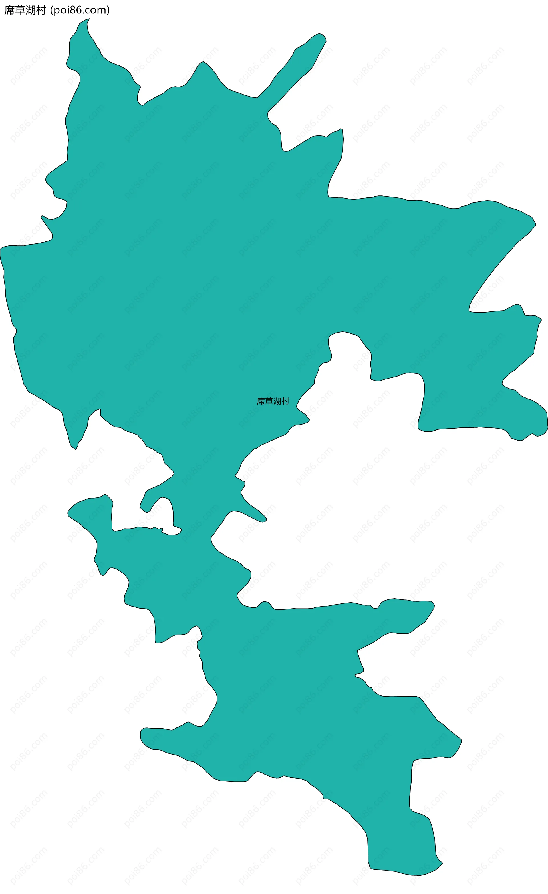 席草湖村边界地图