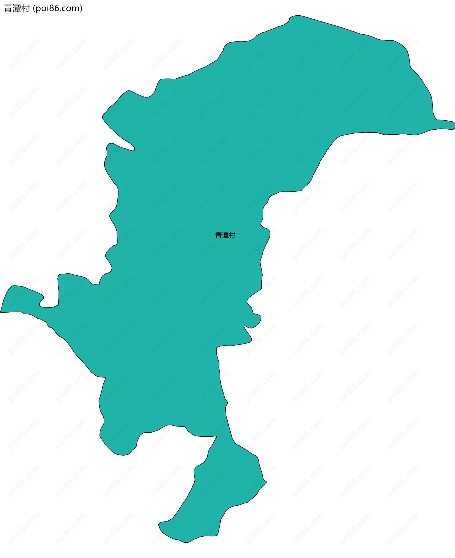 青潭村边界地图