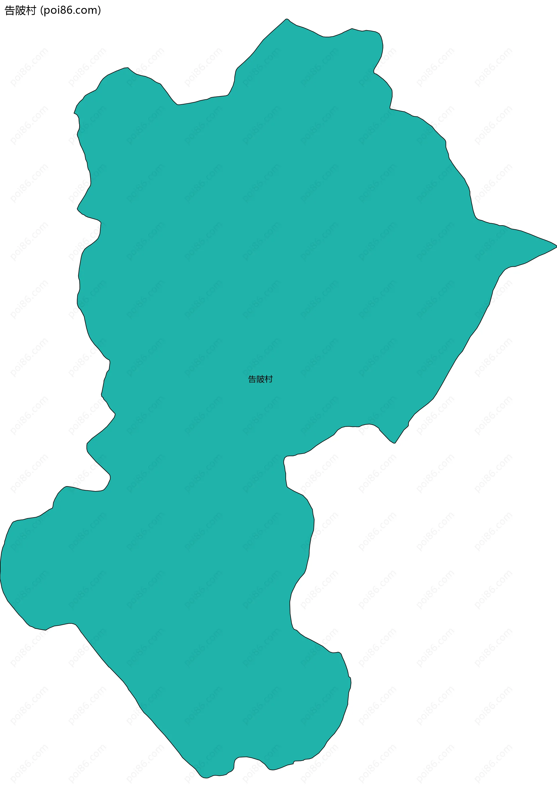 告陂村边界地图