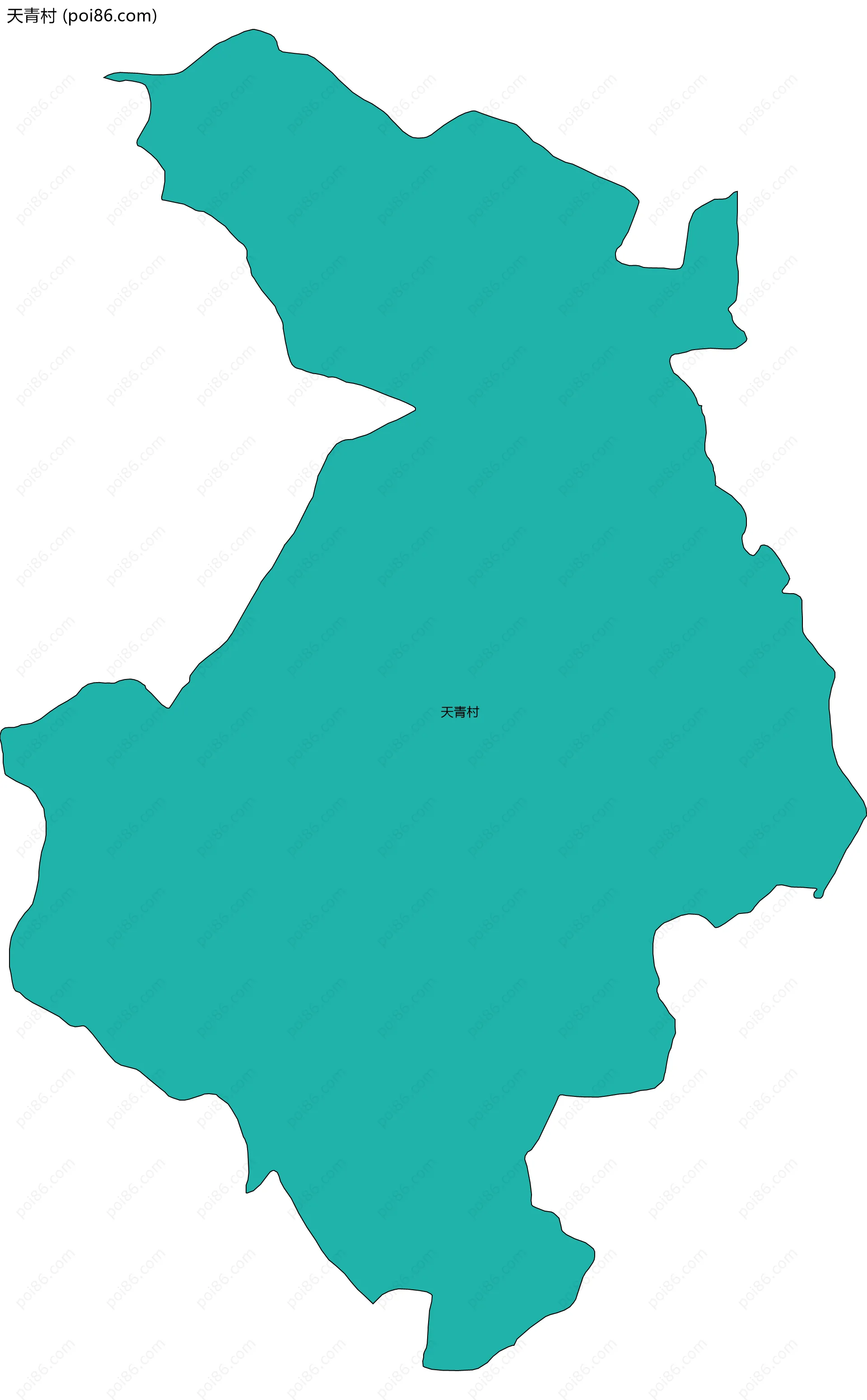 天青村边界地图